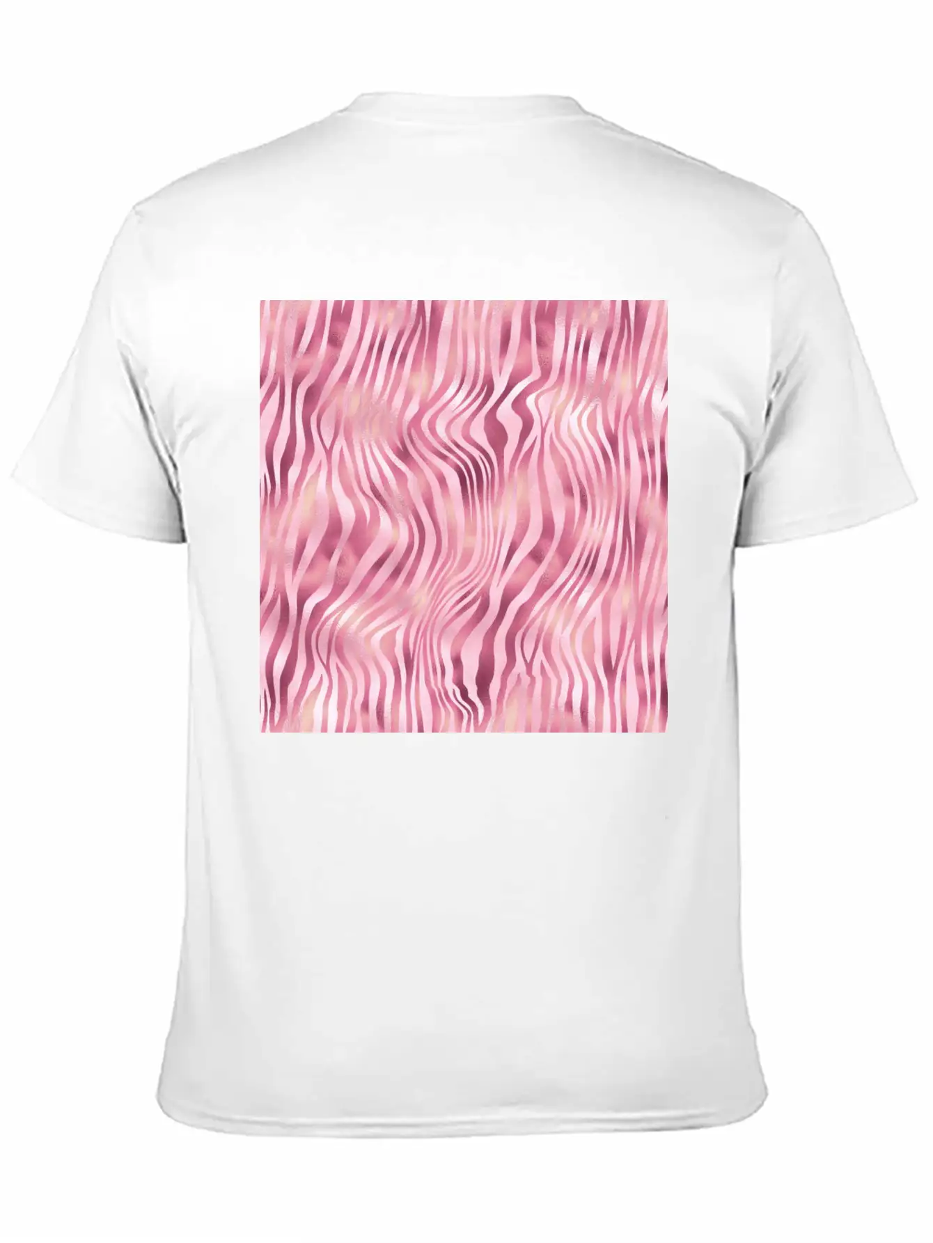 Pink Tiger Stripes Pattern Unisex Casual T-Shirt – Clean Design For Daily Comfort
