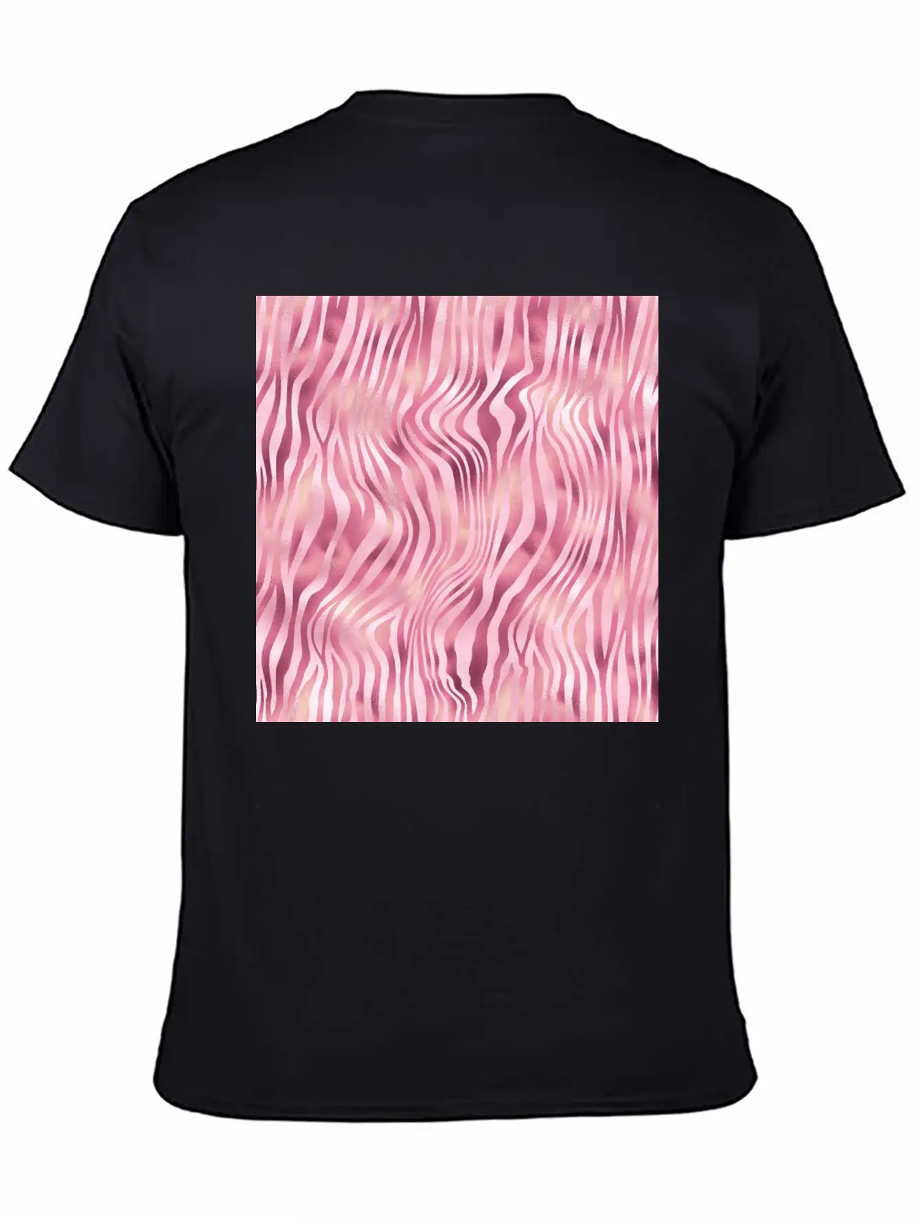 Pink Tiger Stripes Pattern Unisex Casual T-Shirt – Clean Design For Daily Comfort