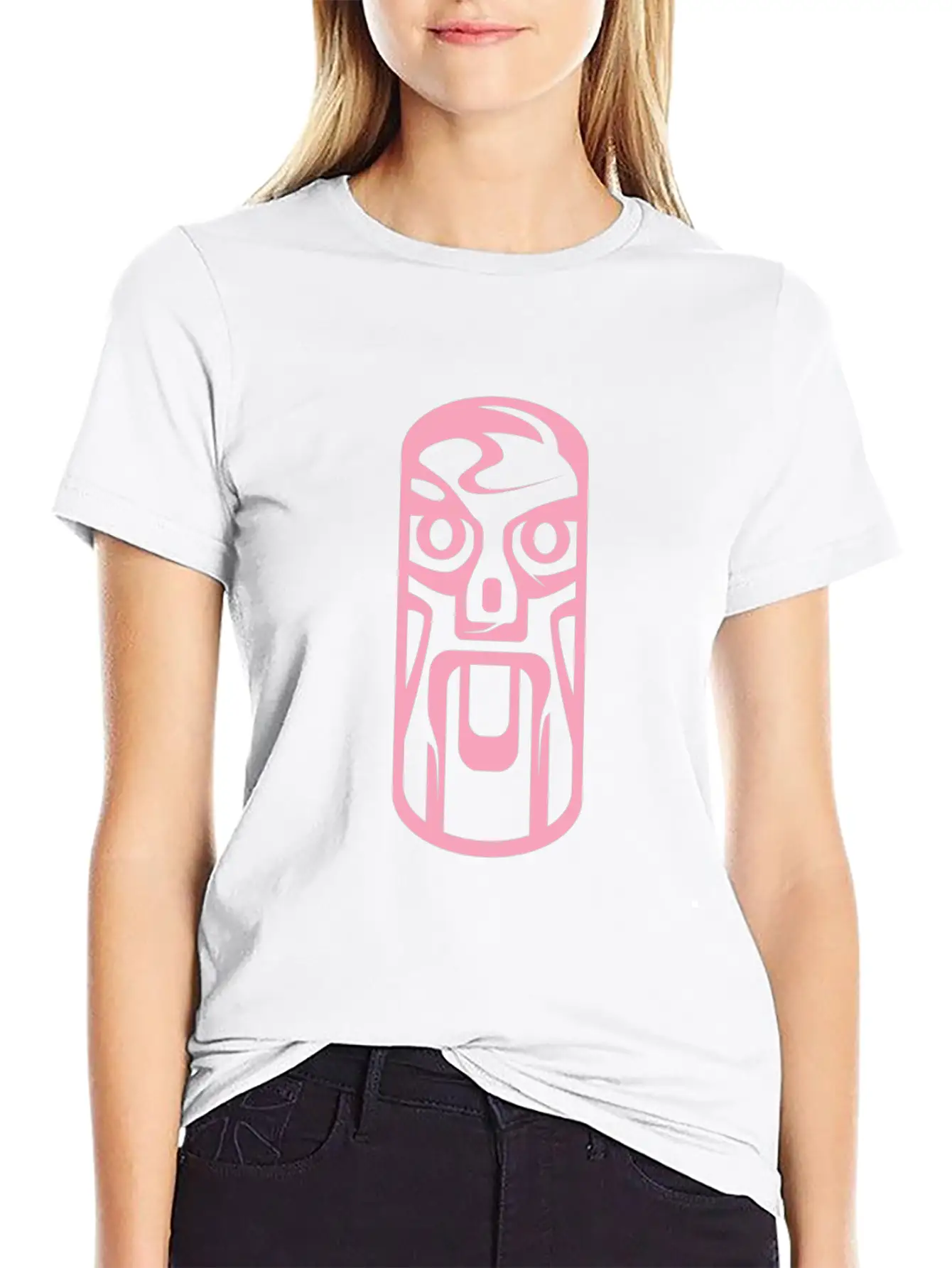 Pink Totem Africa Tribal Art Tribe Floral Paleo Classic Fit Graphic Tee For Daily Comfort – Unisex Cotton Shirt