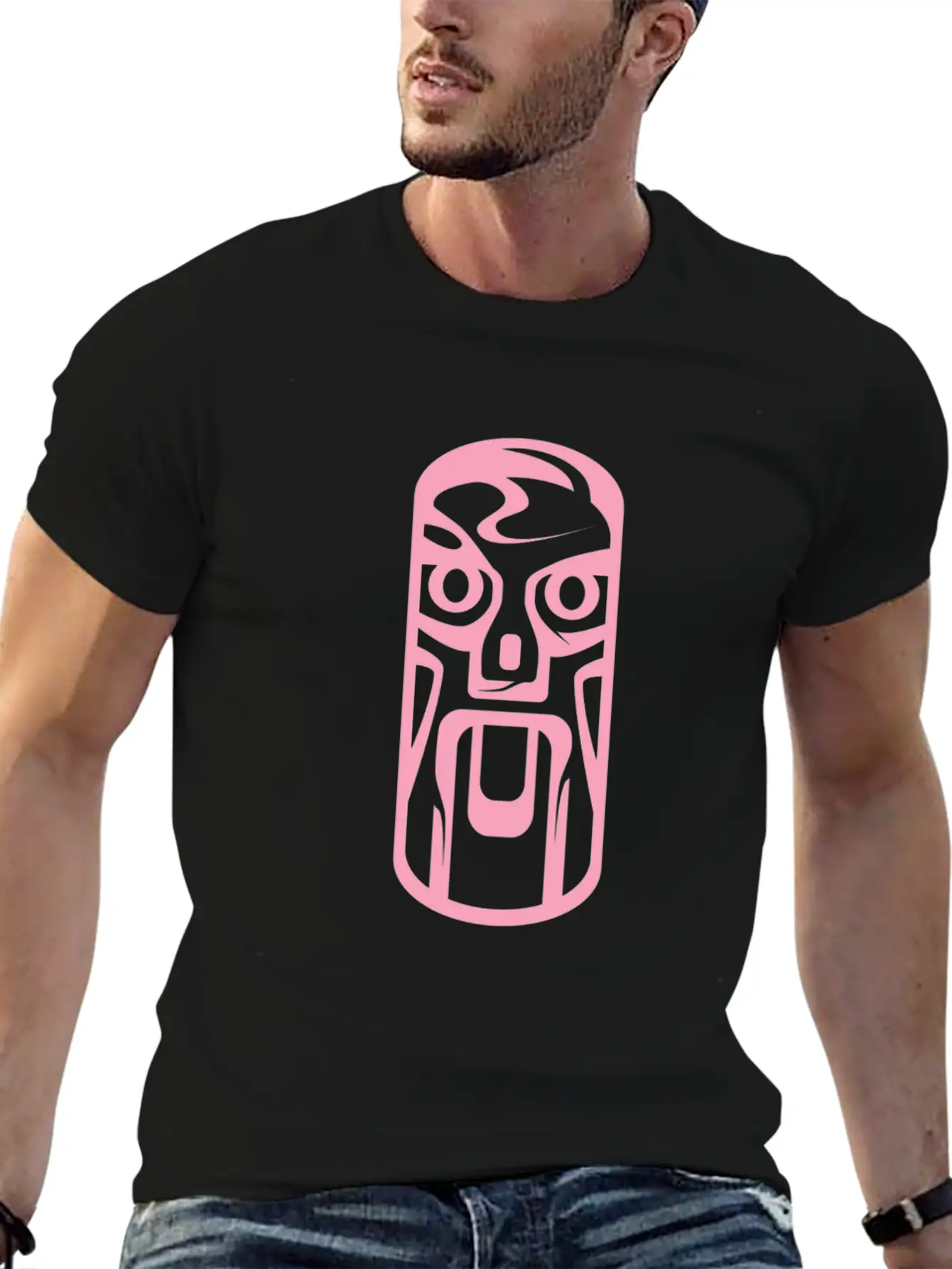 Pink Totem Africa Tribal Art Tribe Floral Paleo Classic Fit Graphic Tee For Daily Comfort – Unisex Cotton Shirt
