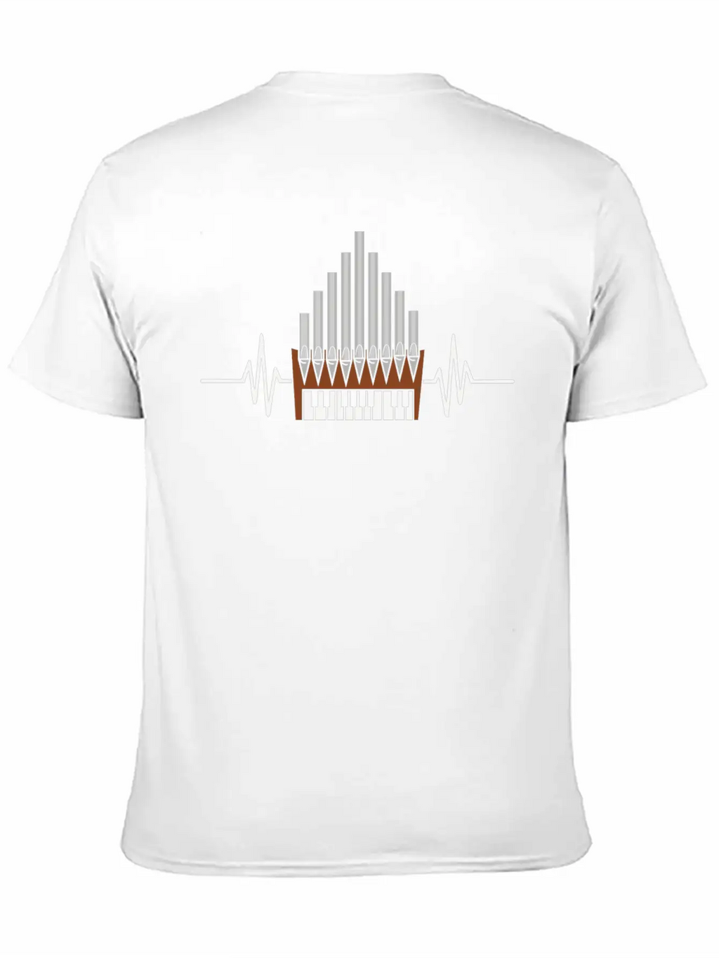 Pipe Organ Instrument Pipes Church Organ Heartbeat Unisex Casual T-Shirt – Clean Design For Daily Comfort