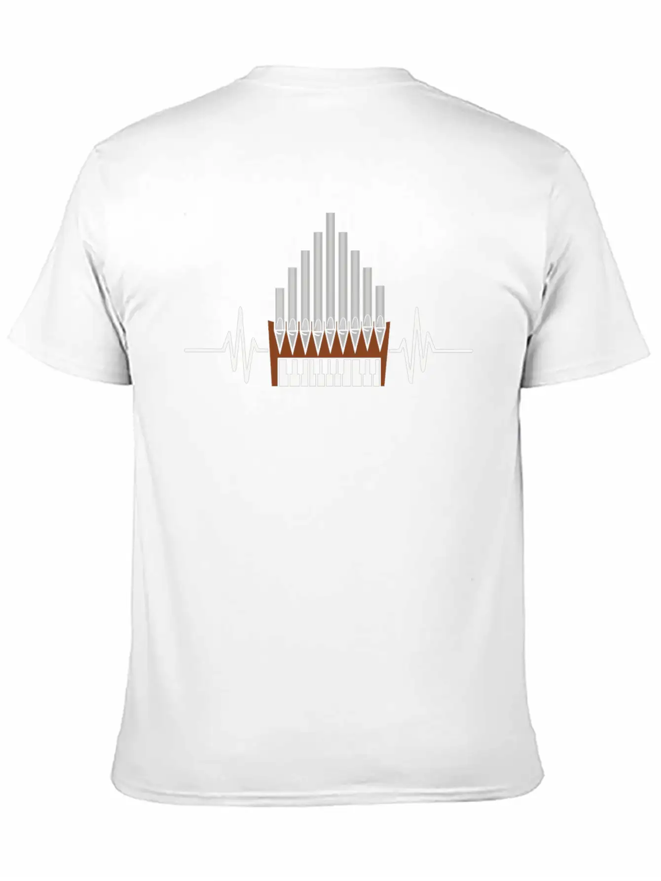 Pipe Organ Instrument Pipes Church Organ Heartbeat Unisex Casual T-Shirt – Clean Design For Daily Comfort
