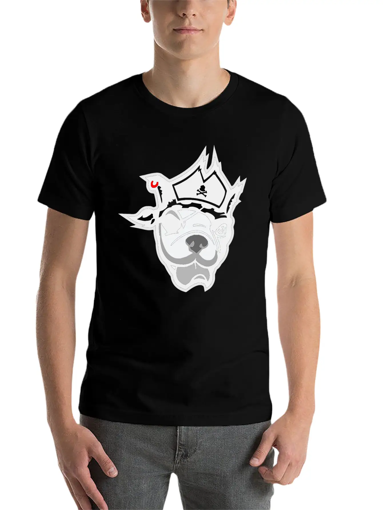 Pirate Dog Unisex Casual T-Shirt – Clean Design For Daily Comfort