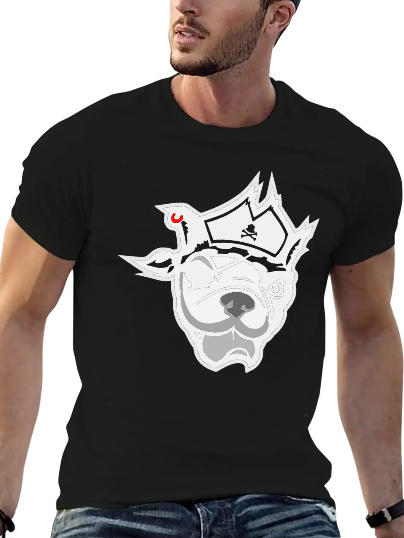 Pirate Dog Unisex Casual T-Shirt – Clean Design For Daily Comfort