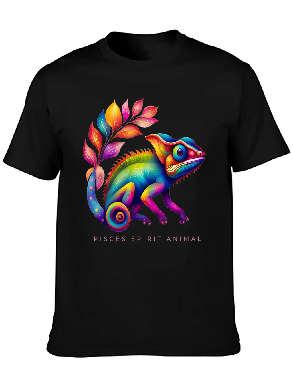 Pisces Spirit Animal Chameleon Alebrije Female Unisex Short Sleeve Soft Cotton T-Shirt – Casual Everyday Wear