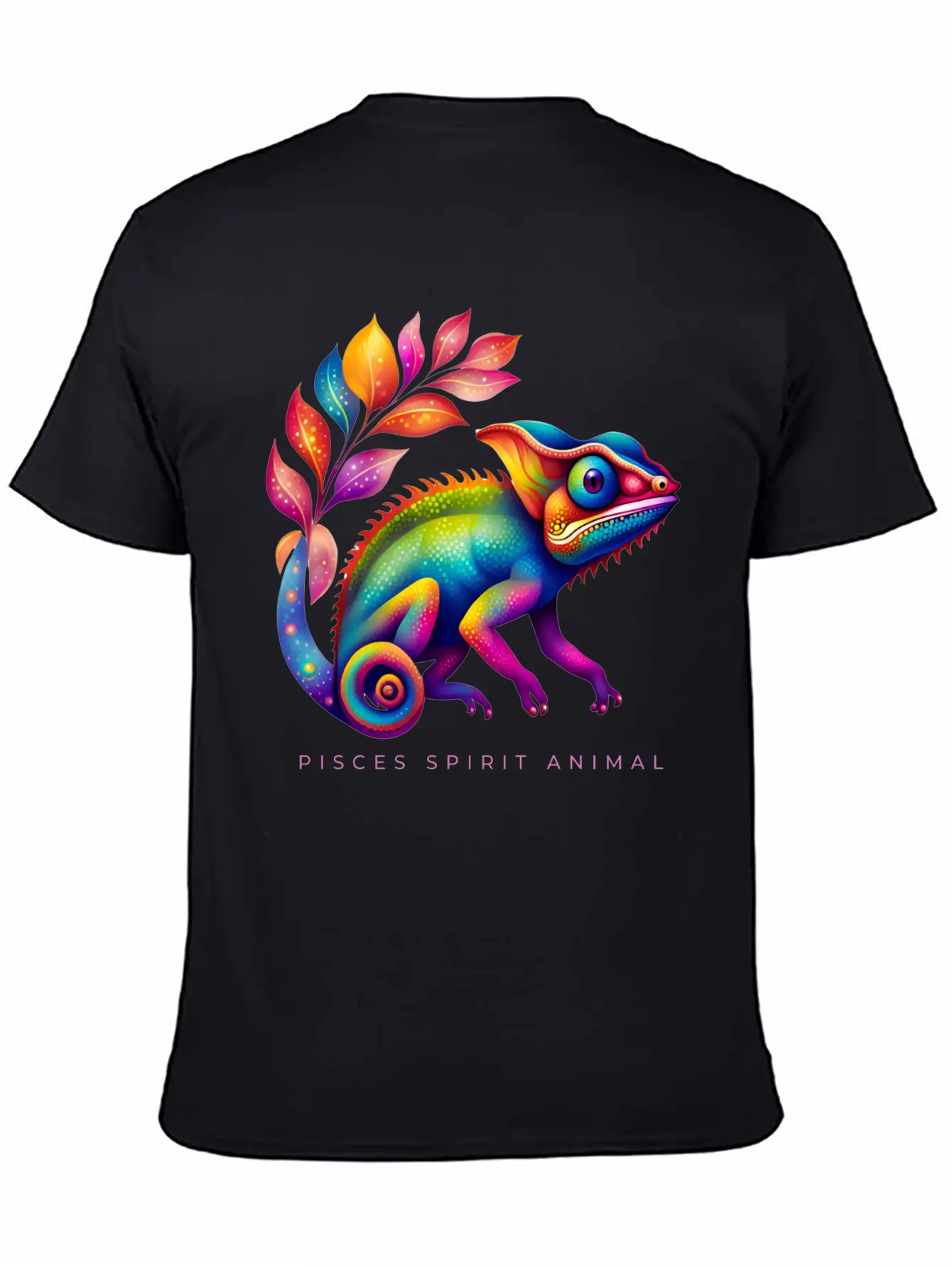 Pisces Spirit Animal Chameleon Alebrije Female Unisex Short Sleeve Soft Cotton T-Shirt – Casual Everyday Wear