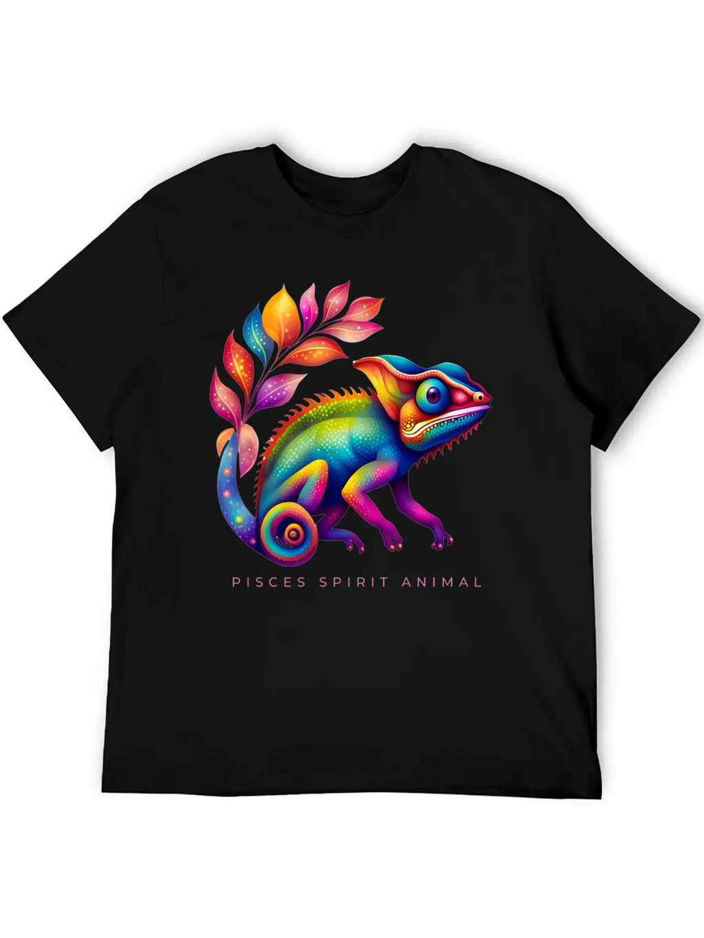 Pisces Spirit Animal Chameleon Alebrije Female Unisex Short Sleeve Soft Cotton T-Shirt – Casual Everyday Wear