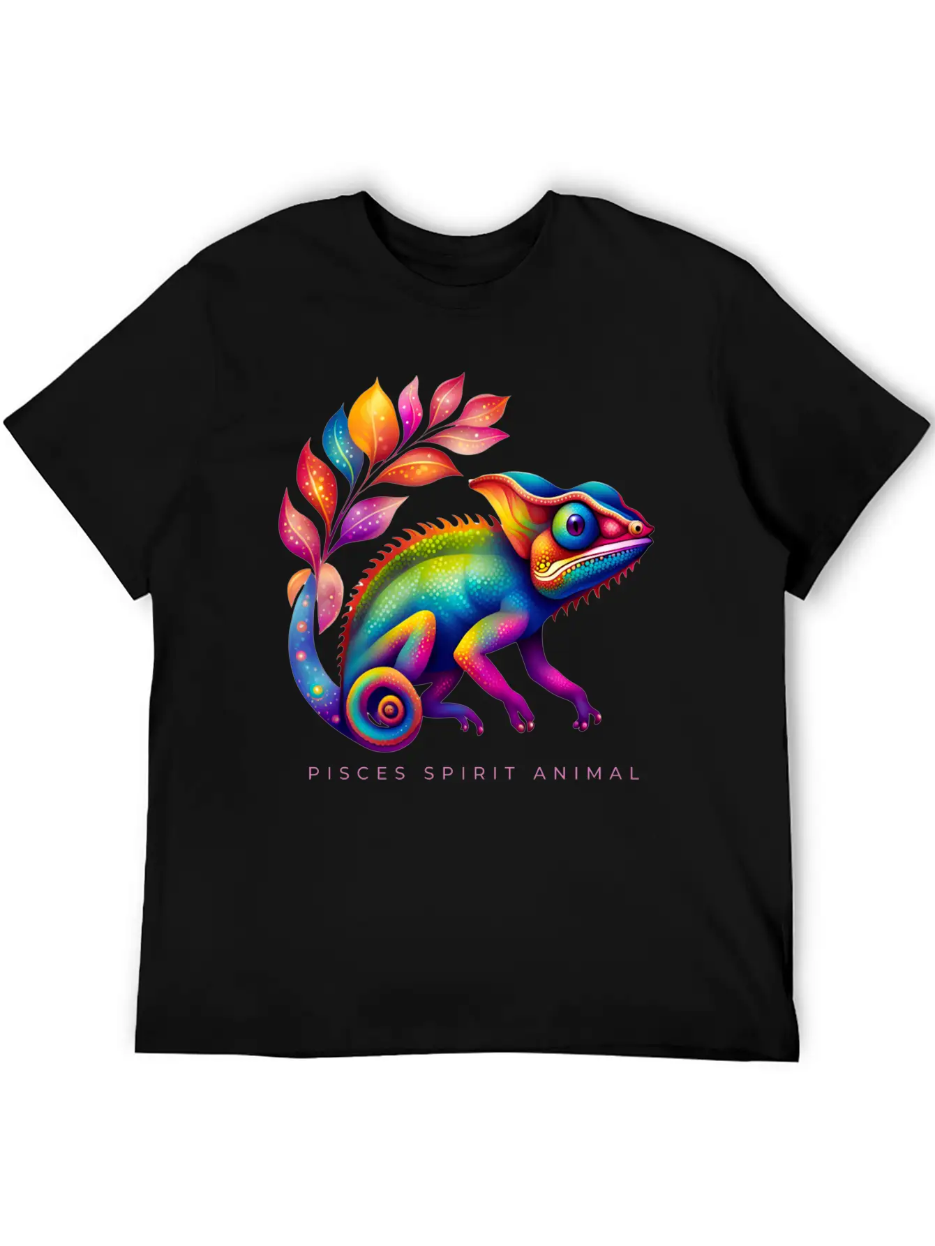 Pisces Spirit Animal Chameleon Alebrije Female Unisex Short Sleeve Soft Cotton T-Shirt – Casual Everyday Wear