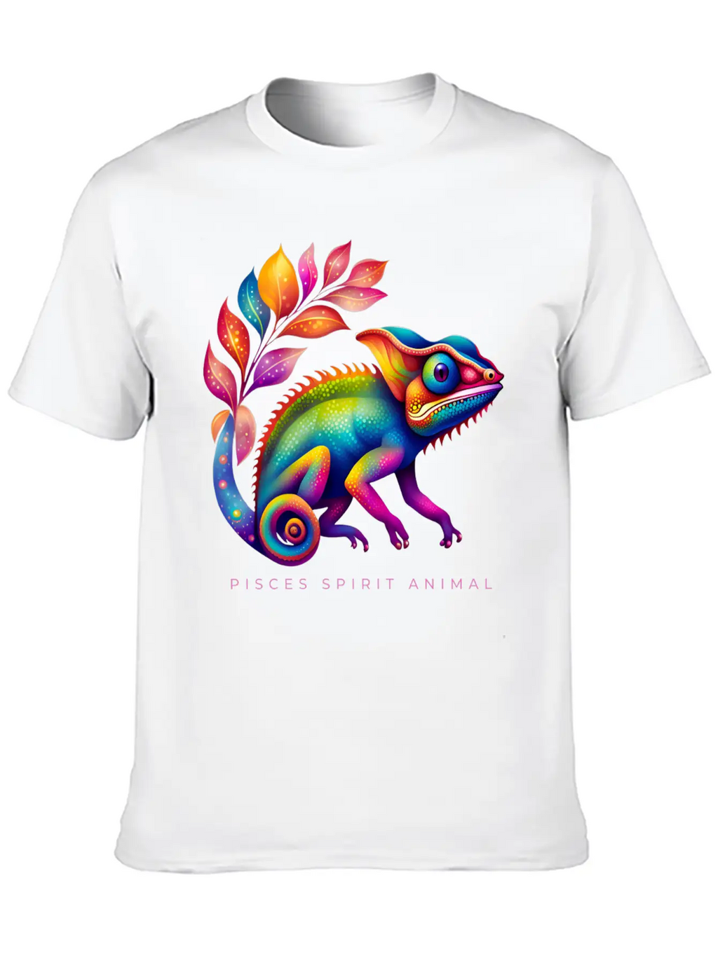 Pisces Spirit Animal Chameleon Alebrije Female Unisex Short Sleeve Soft Cotton T-Shirt – Casual Everyday Wear
