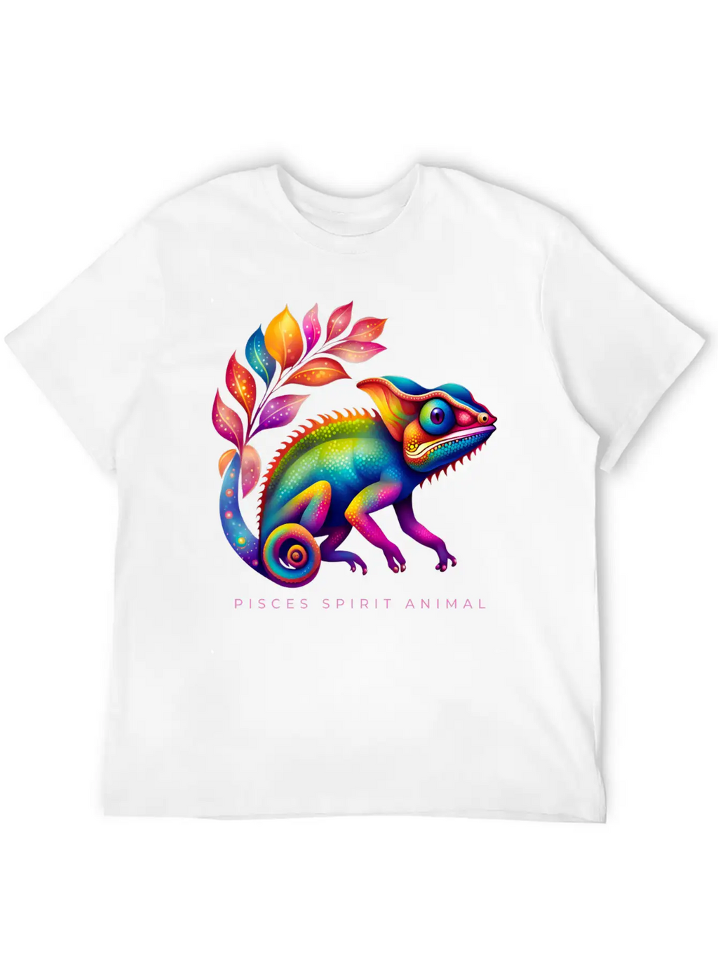 Pisces Spirit Animal Chameleon Alebrije Female Unisex Short Sleeve Soft Cotton T-Shirt – Casual Everyday Wear
