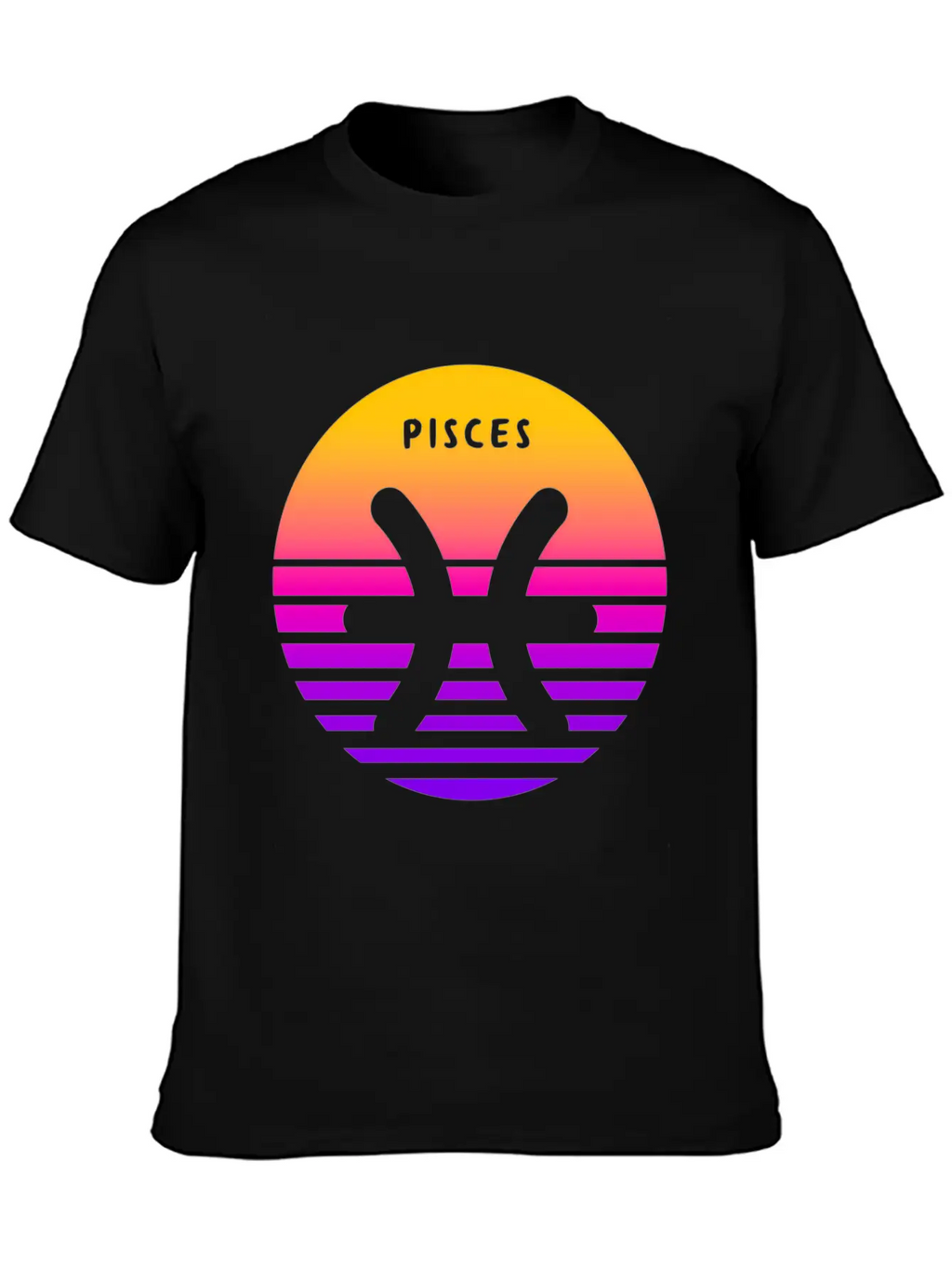 Pisces Zodiac Sign Sunset Pisces Unisex Short Sleeve Soft Cotton T-Shirt – Casual Everyday Wear