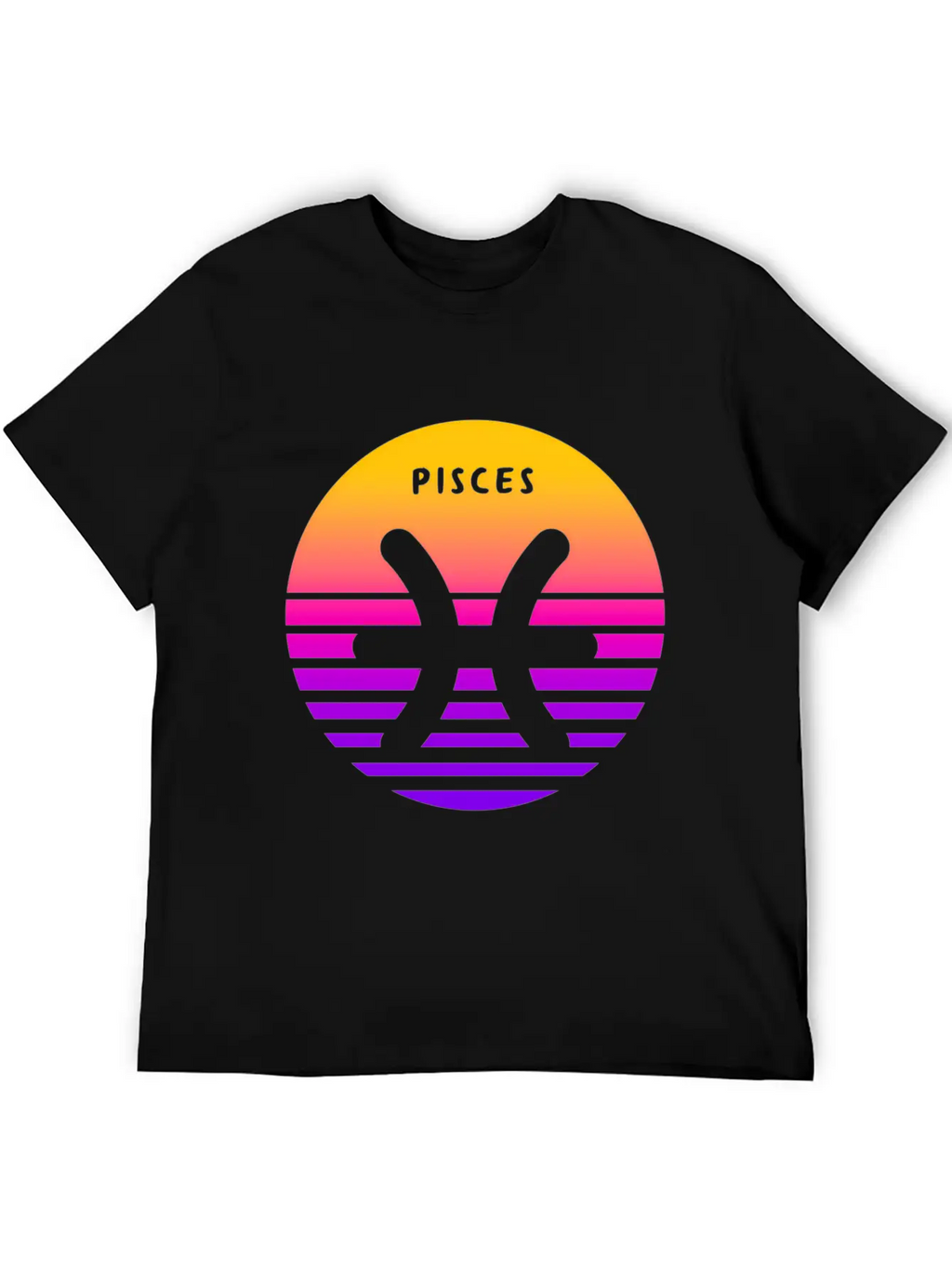 Pisces Zodiac Sign Sunset Pisces Unisex Short Sleeve Soft Cotton T-Shirt – Casual Everyday Wear
