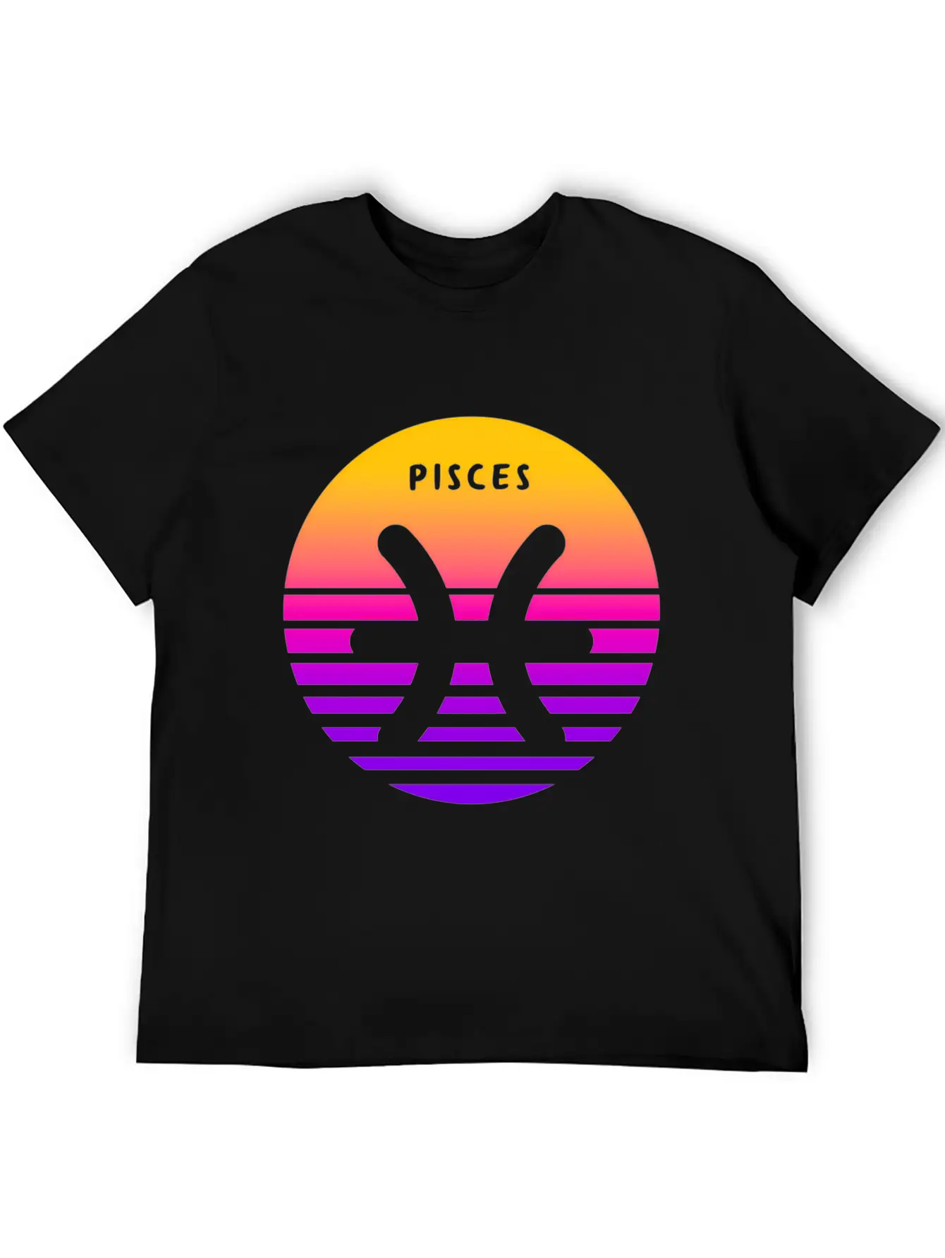 Pisces Zodiac Sign Sunset Pisces Unisex Short Sleeve Soft Cotton T-Shirt – Casual Everyday Wear