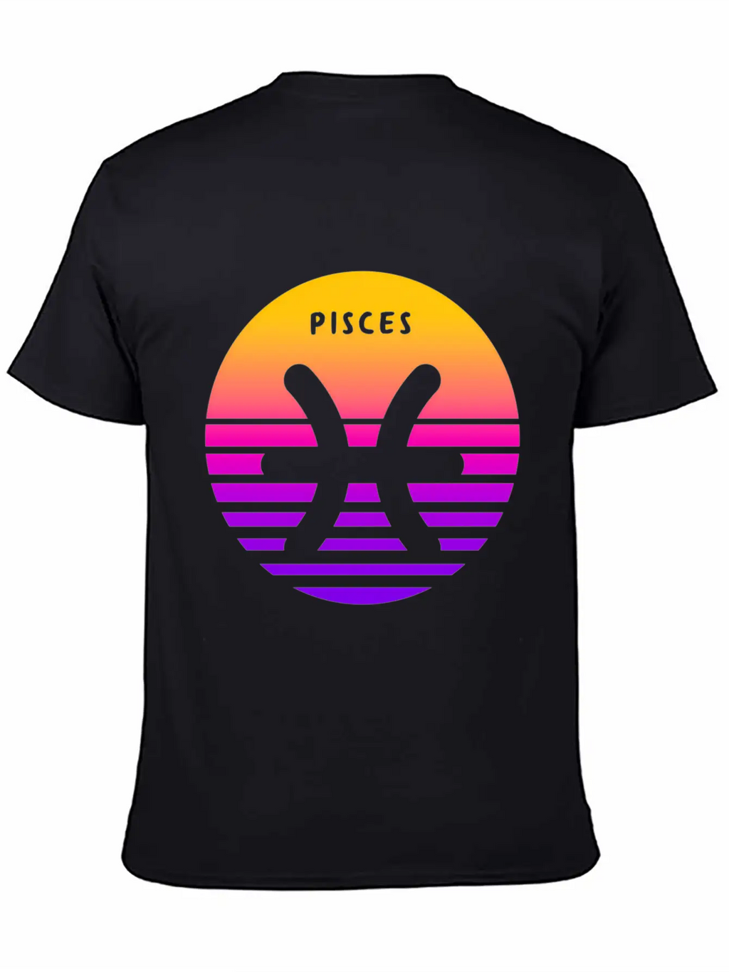 Pisces Zodiac Sign Sunset Pisces Unisex Short Sleeve Soft Cotton T-Shirt – Casual Everyday Wear