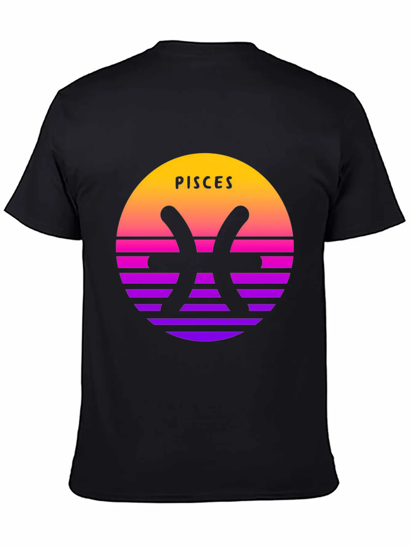 Pisces Zodiac Sign Sunset Pisces Unisex Short Sleeve Soft Cotton T-Shirt – Casual Everyday Wear