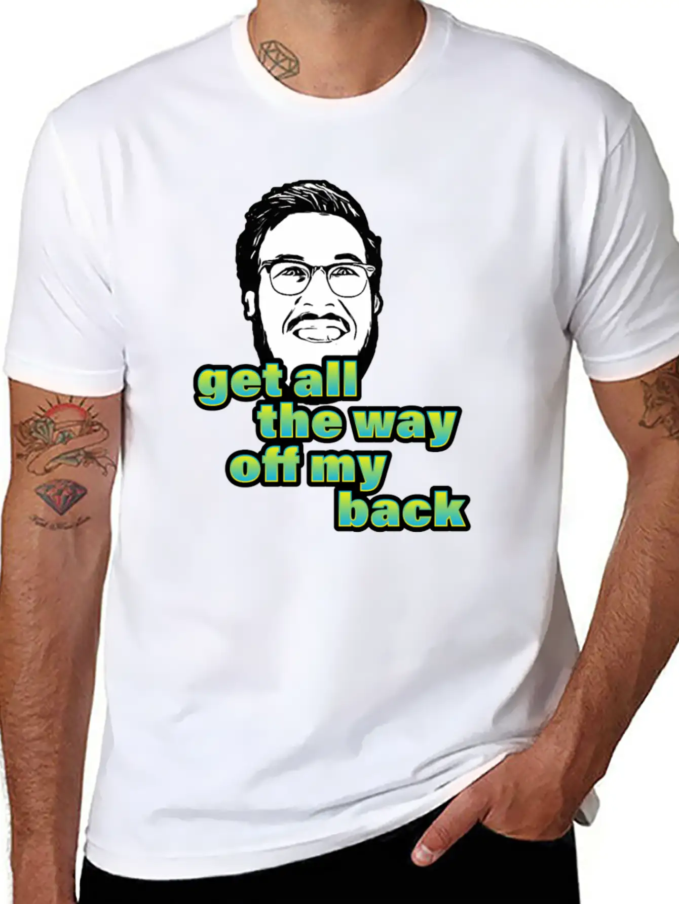 Pitch Meeting Get All The Way Off My Back BLUE Unisex Casual T-Shirt – Clean Design For Daily Comfort