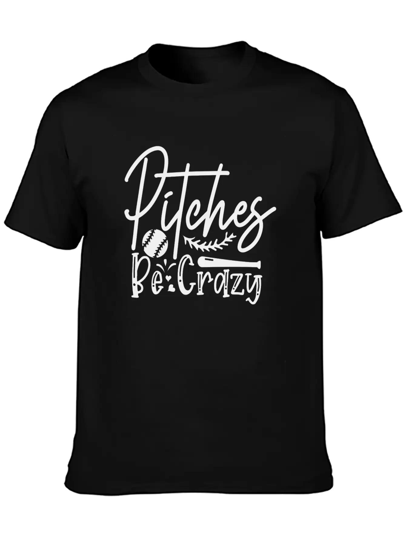 Pitches Be Crazy Casual Graphic T-Shirt – Simple And Comfortable Daily Wear