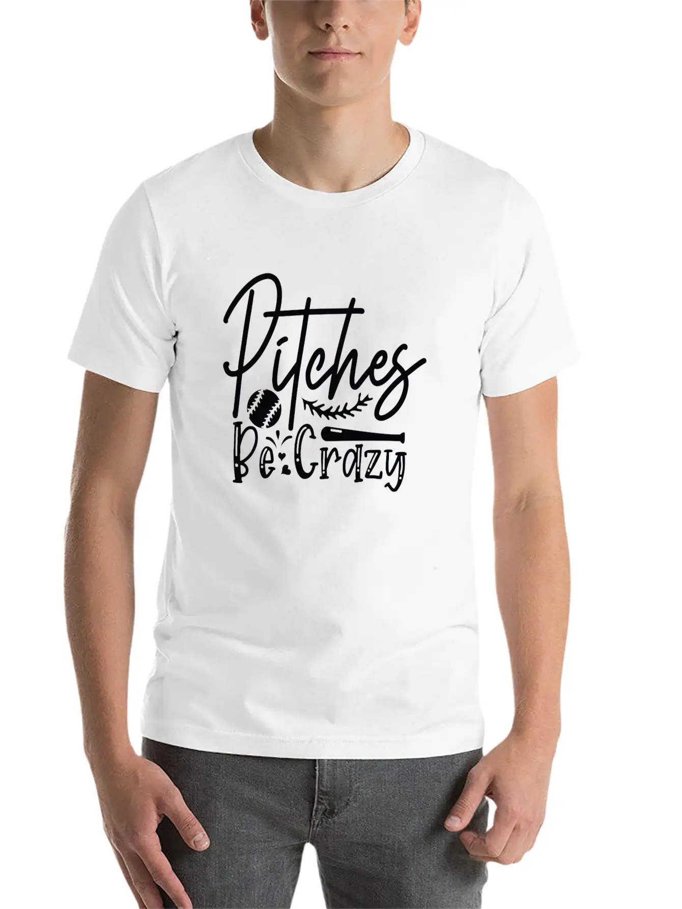 Pitches Be Crazy Casual Graphic T-Shirt – Simple And Comfortable Daily Wear