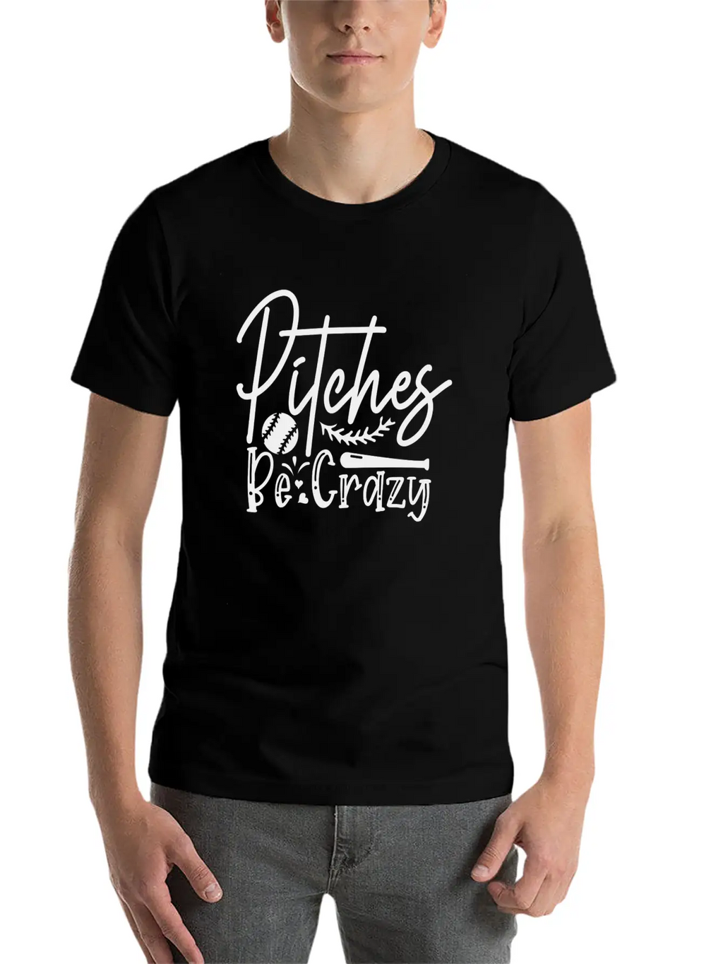 Pitches Be Crazy Casual Graphic T-Shirt – Simple And Comfortable Daily Wear