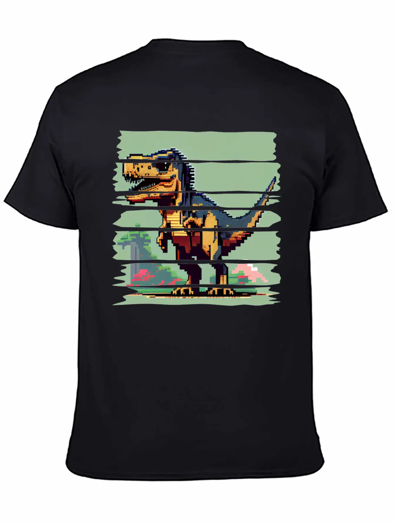 Pixel 8-bit Dinosaur Breathable Soft Cotton T-Shirt – Timeless Casual Look