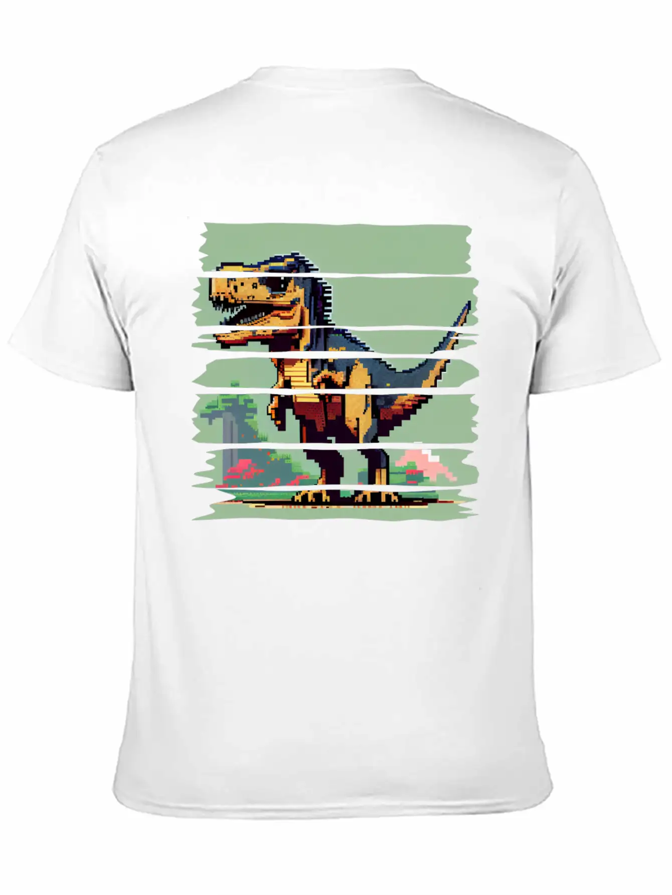 Pixel 8-bit Dinosaur Breathable Soft Cotton T-Shirt – Timeless Casual Look