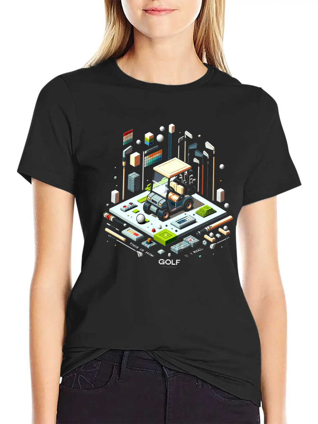 Pixel Golf Scene Mastery Stylish Everyday T-Shirt – Unisex Basic Cotton Tee