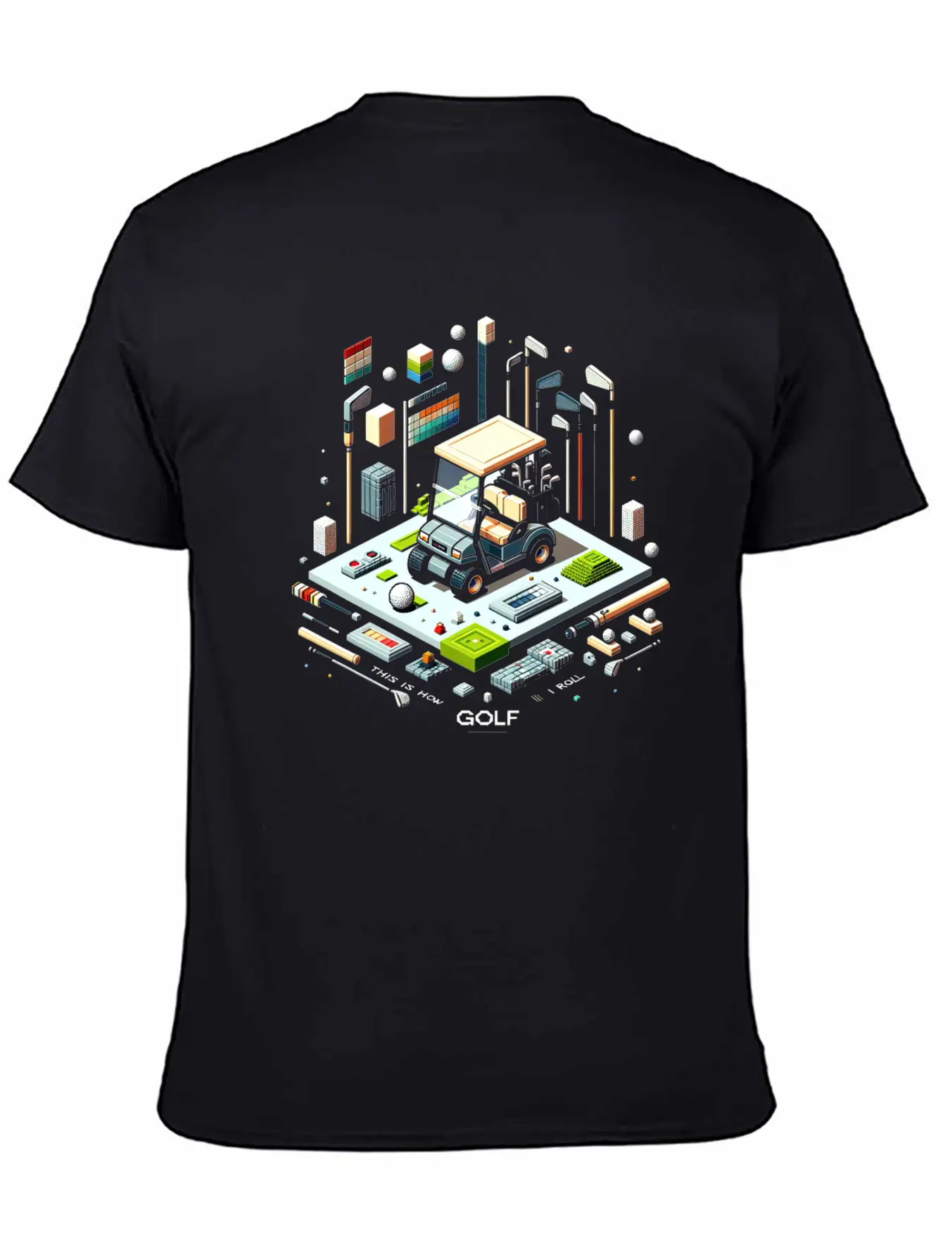 Pixel Golf Scene Mastery Stylish Everyday T-Shirt – Unisex Basic Cotton Tee