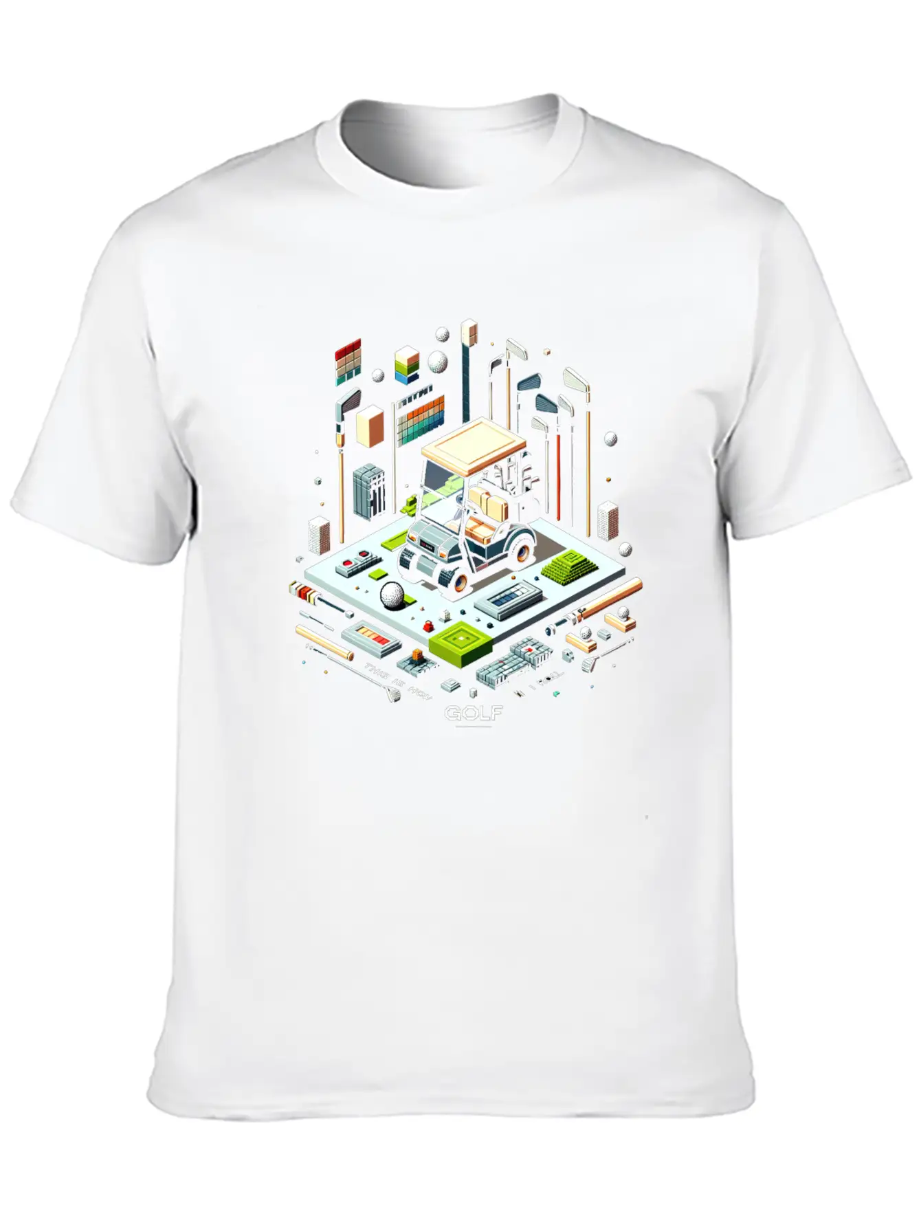 Pixel Golf Scene Mastery Stylish Everyday T-Shirt – Unisex Basic Cotton Tee