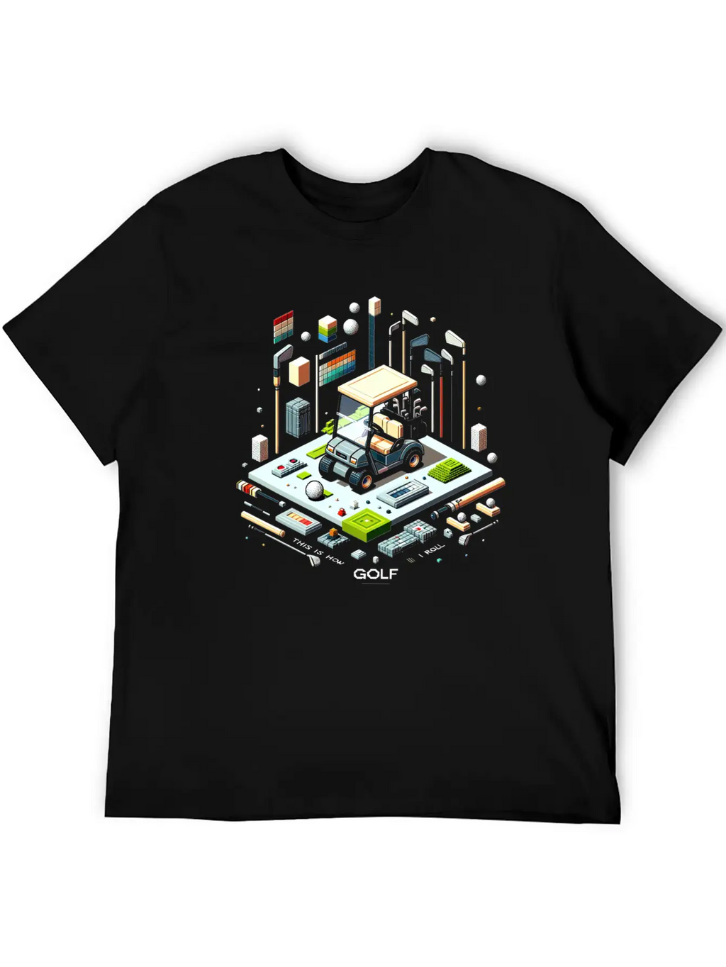 Pixel Golf Scene Mastery Stylish Everyday T-Shirt – Unisex Basic Cotton Tee