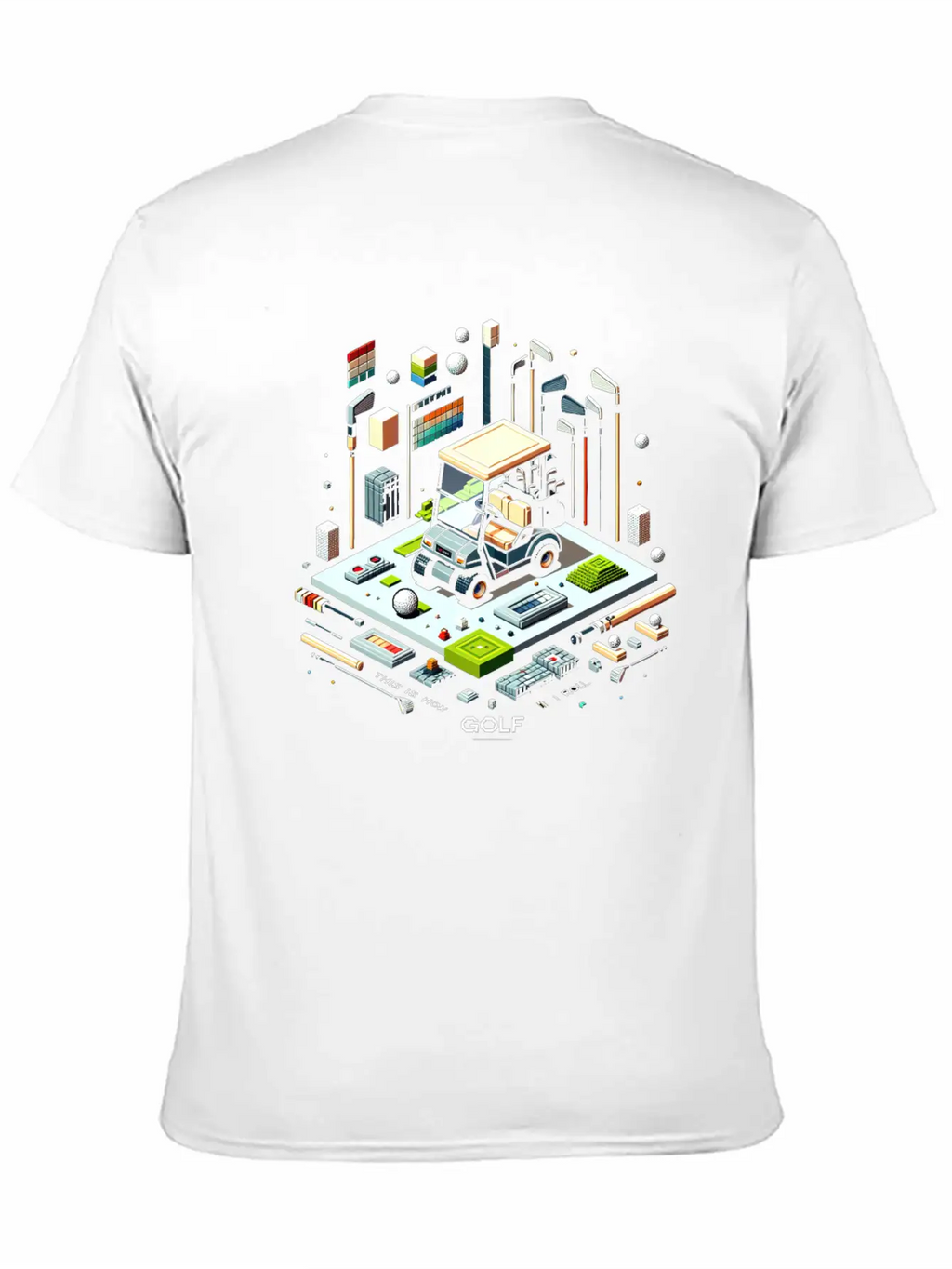 Pixel Golf Scene Mastery Stylish Everyday T-Shirt – Unisex Basic Cotton Tee