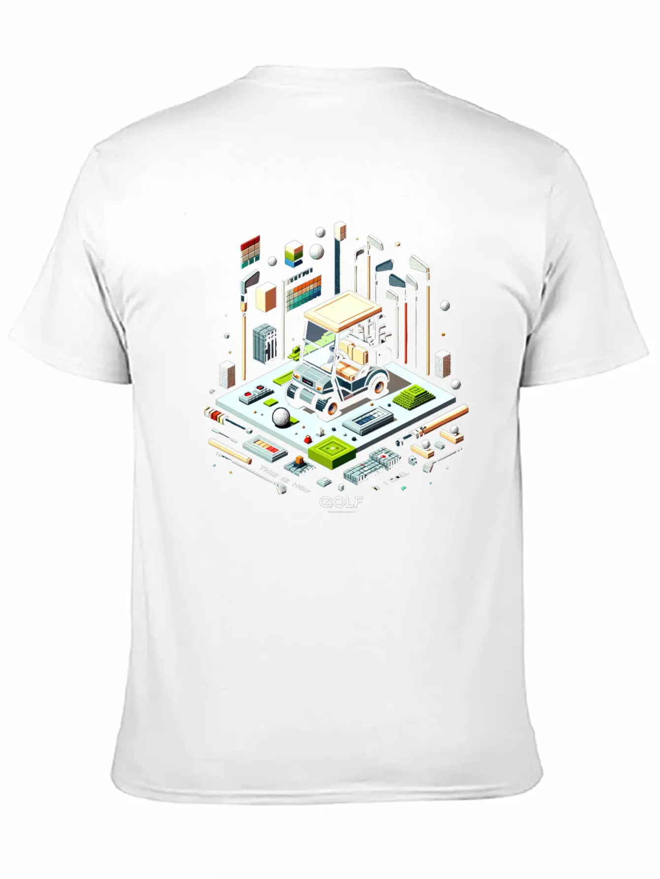 Pixel Golf Scene Mastery Stylish Everyday T-Shirt – Unisex Basic Cotton Tee