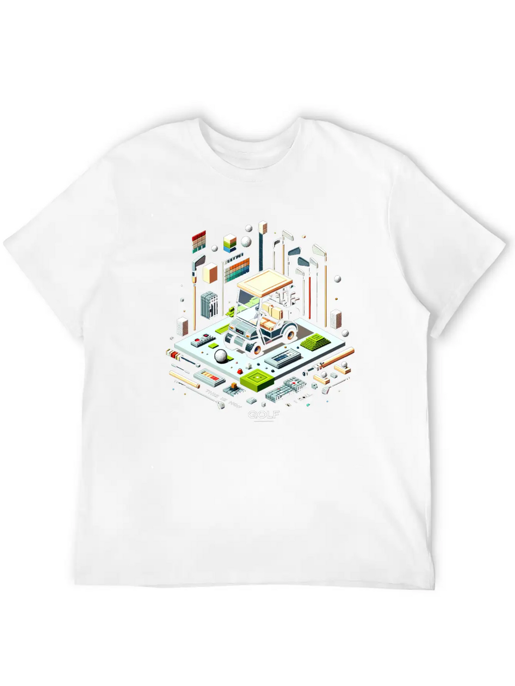 Pixel Golf Scene Mastery Stylish Everyday T-Shirt – Unisex Basic Cotton Tee