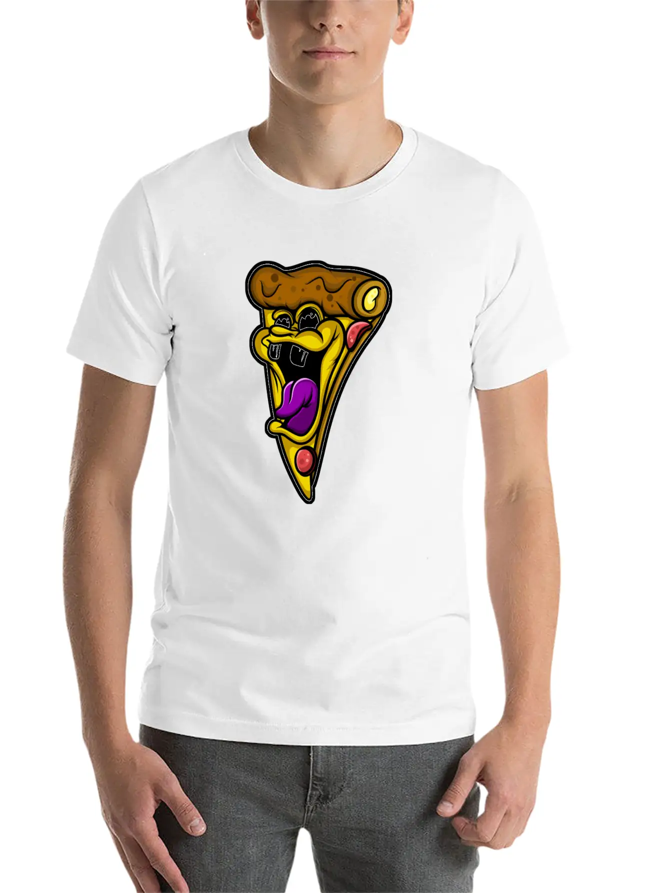 Pizza Casual Graphic T-Shirt – Simple And Comfortable Daily Wear
