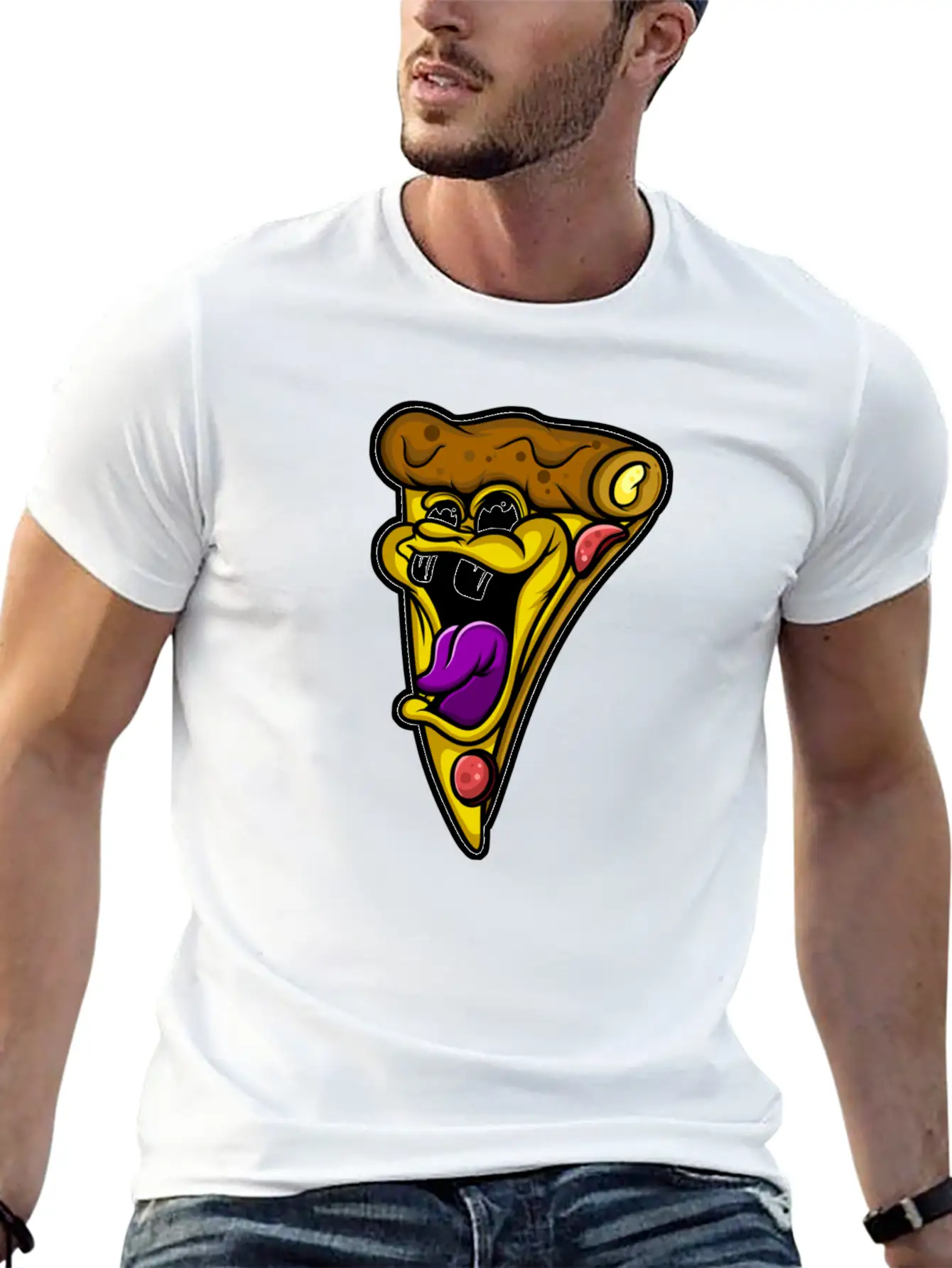 Pizza Casual Graphic T-Shirt – Simple And Comfortable Daily Wear