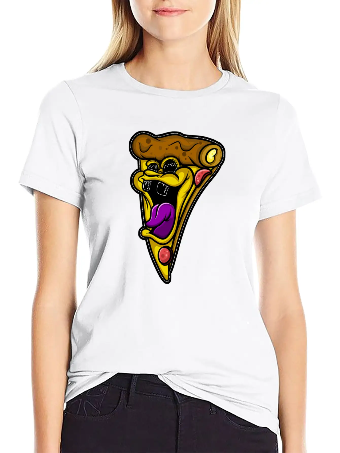 Pizza Casual Graphic T-Shirt – Simple And Comfortable Daily Wear
