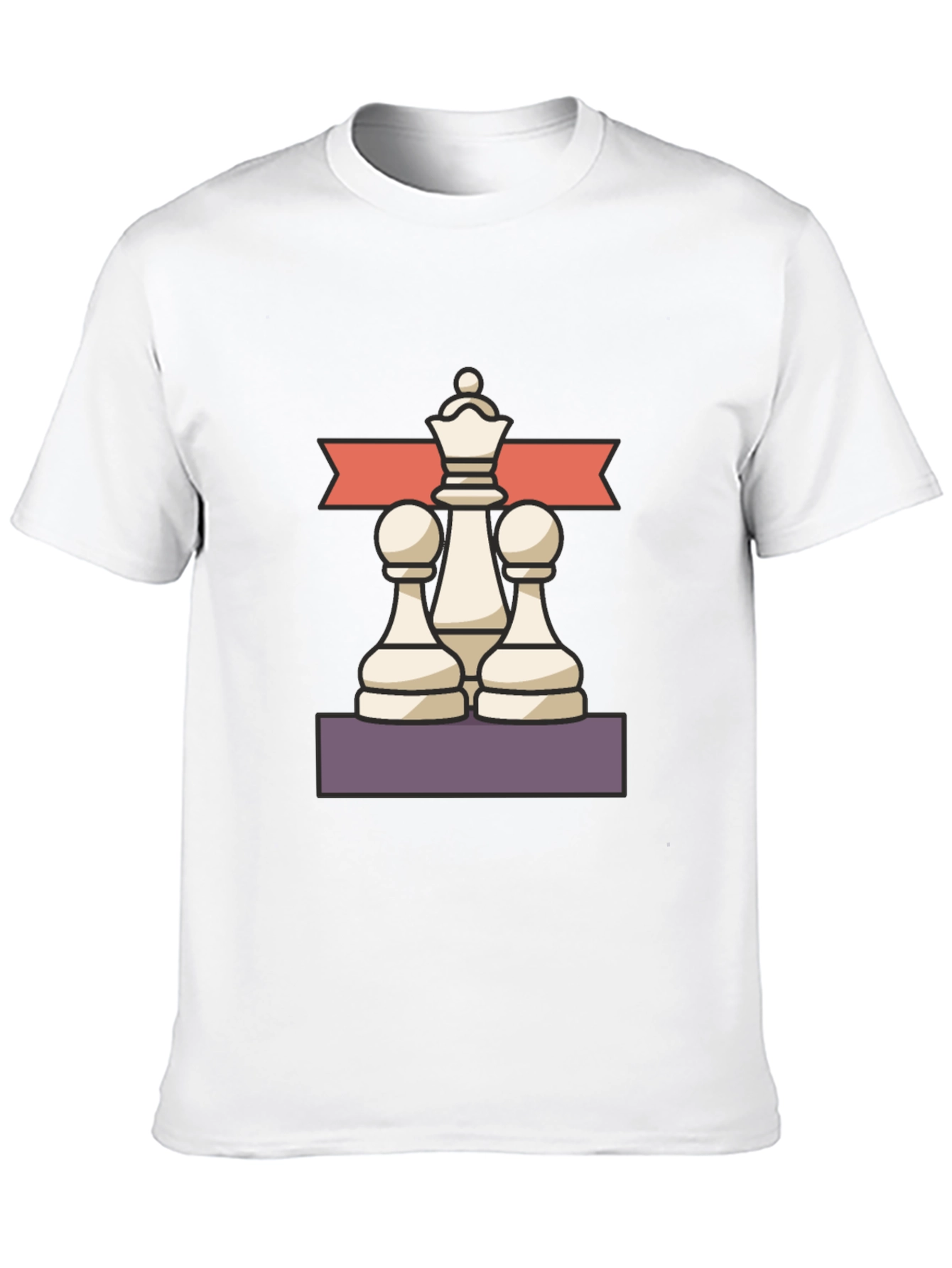 Chess Master Tee - Queen and Pawns Graphic T-Shirt