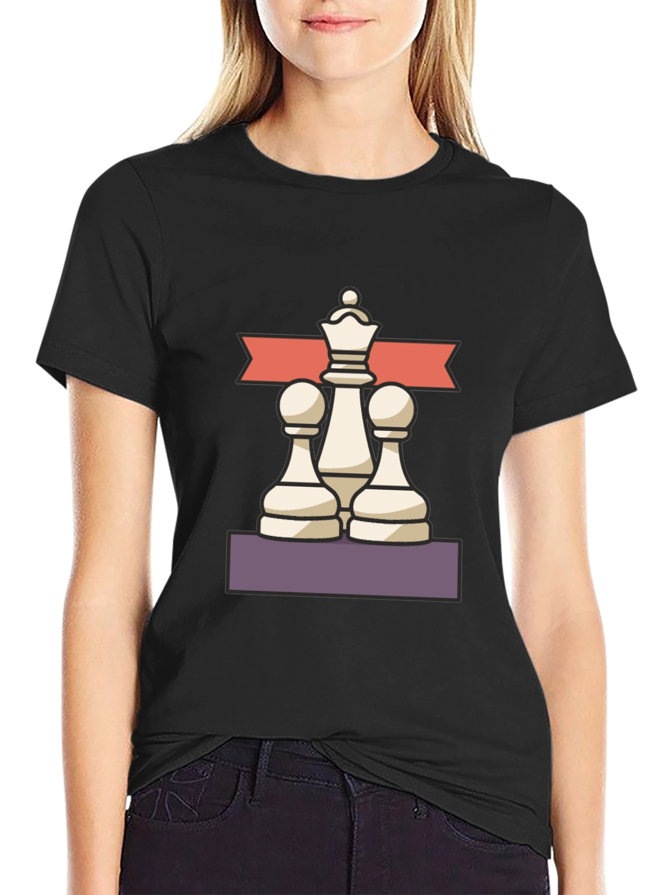 Chess Master Tee - Queen and Pawns Graphic T-Shirt