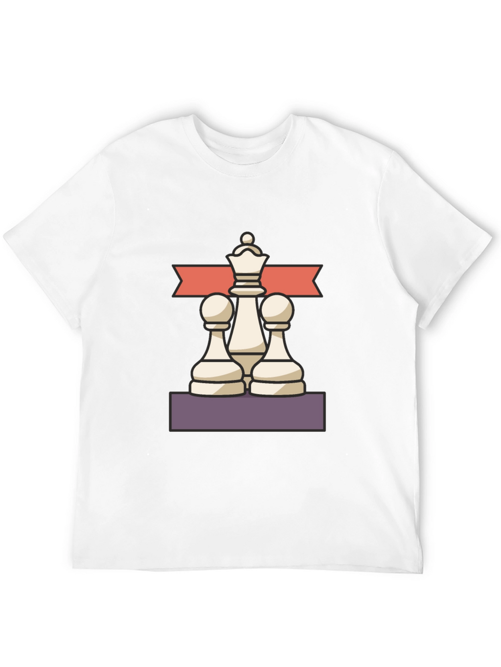 Chess Master Tee - Queen and Pawns Graphic T-Shirt