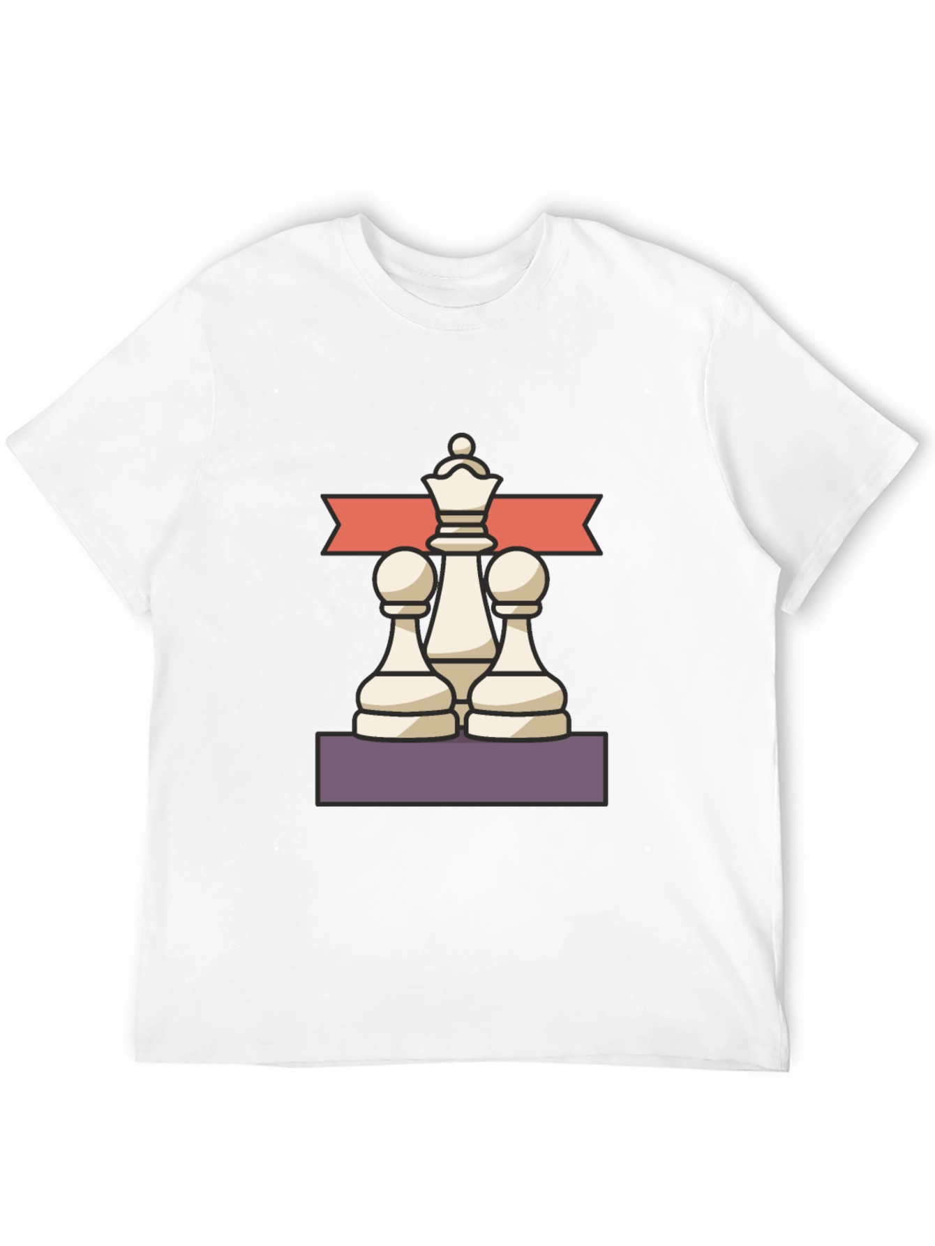 Chess Master Tee - Queen and Pawns Graphic T-Shirt