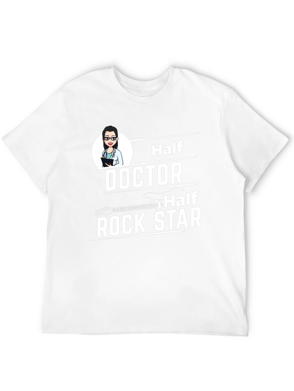 Half Doctor Half Rock Star Black T-Shirt