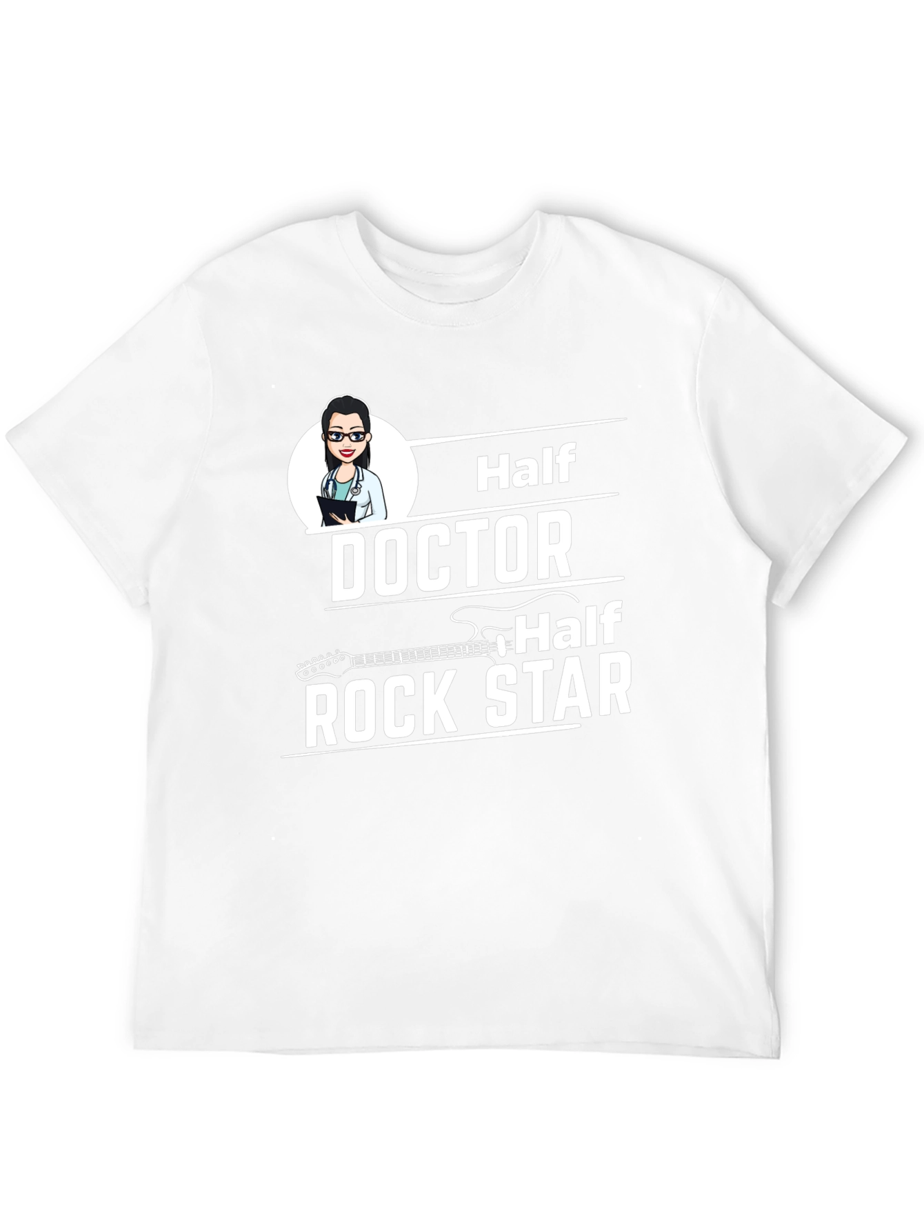 Half Doctor Half Rock Star Black T-Shirt
