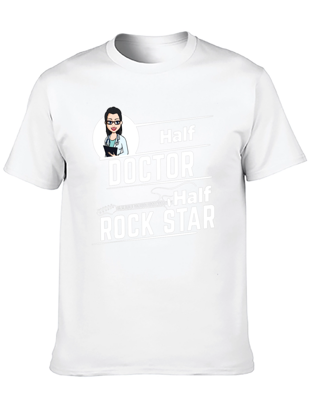 Half Doctor Half Rock Star Black T-Shirt
