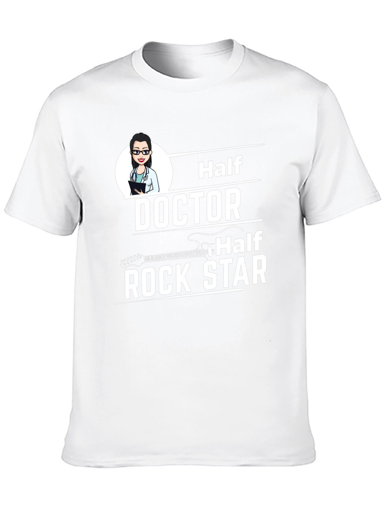 Half Doctor Half Rock Star Black T-Shirt