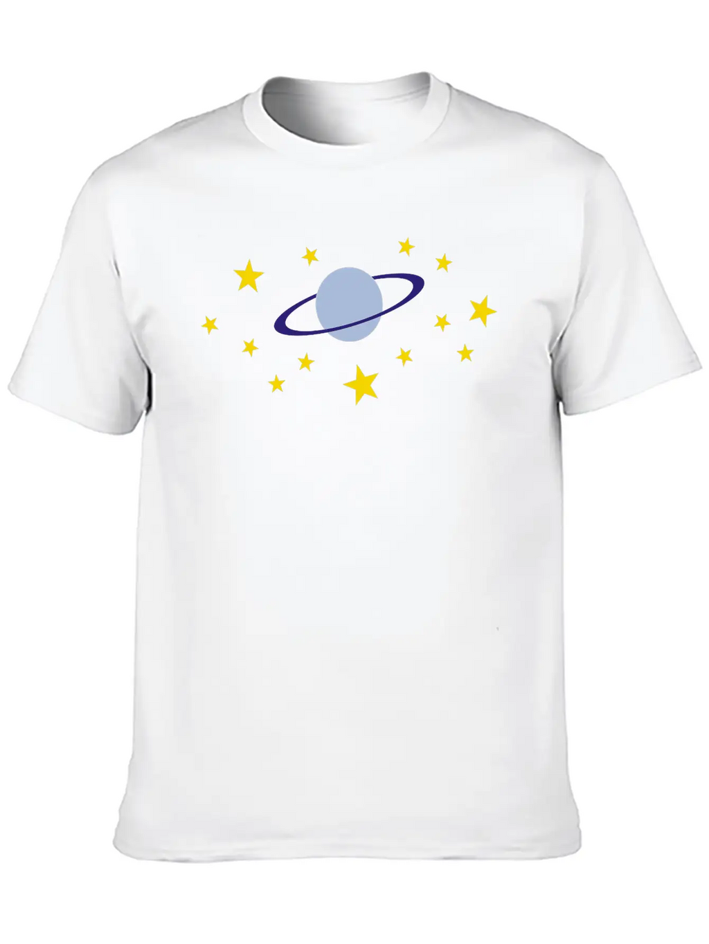 Planet And Stars Casual Graphic T-Shirt – Simple And Comfortable Daily Wear