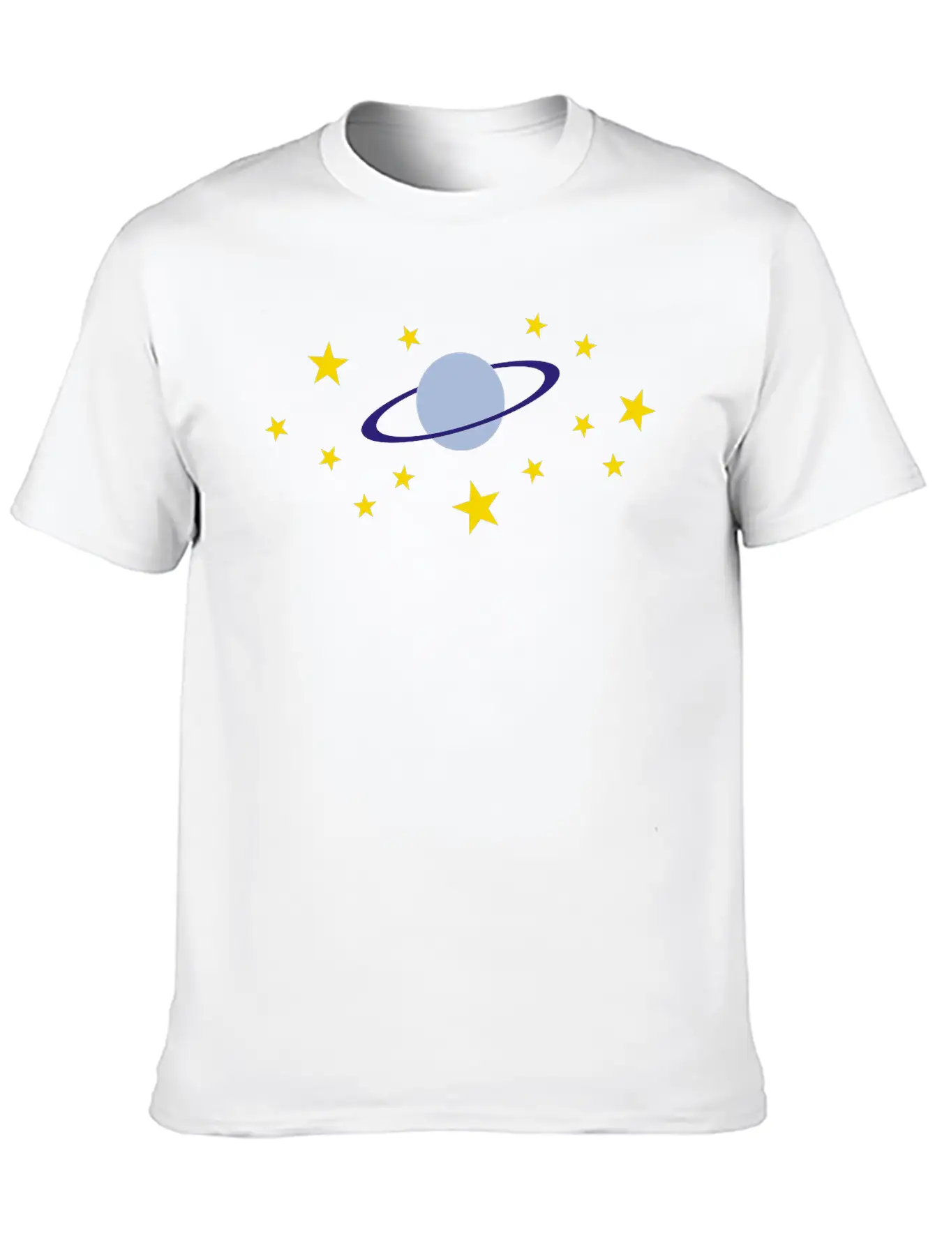Planet And Stars Casual Graphic T-Shirt – Simple And Comfortable Daily Wear