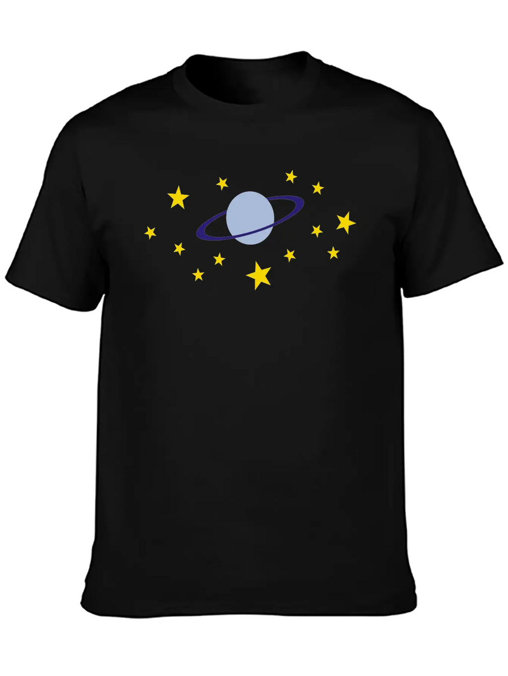 Planet And Stars Casual Graphic T-Shirt – Simple And Comfortable Daily Wear