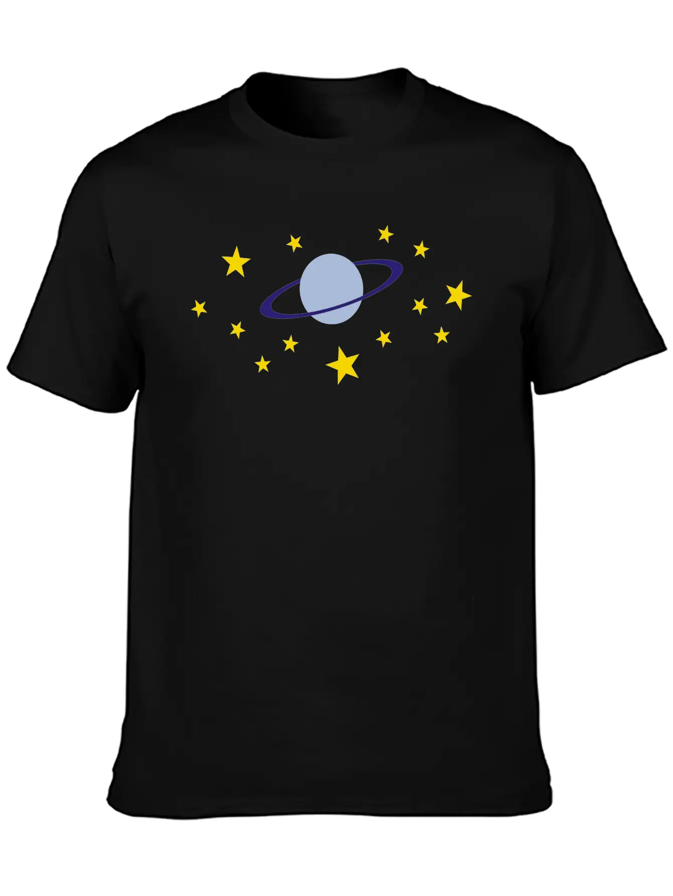 Planet And Stars Casual Graphic T-Shirt – Simple And Comfortable Daily Wear