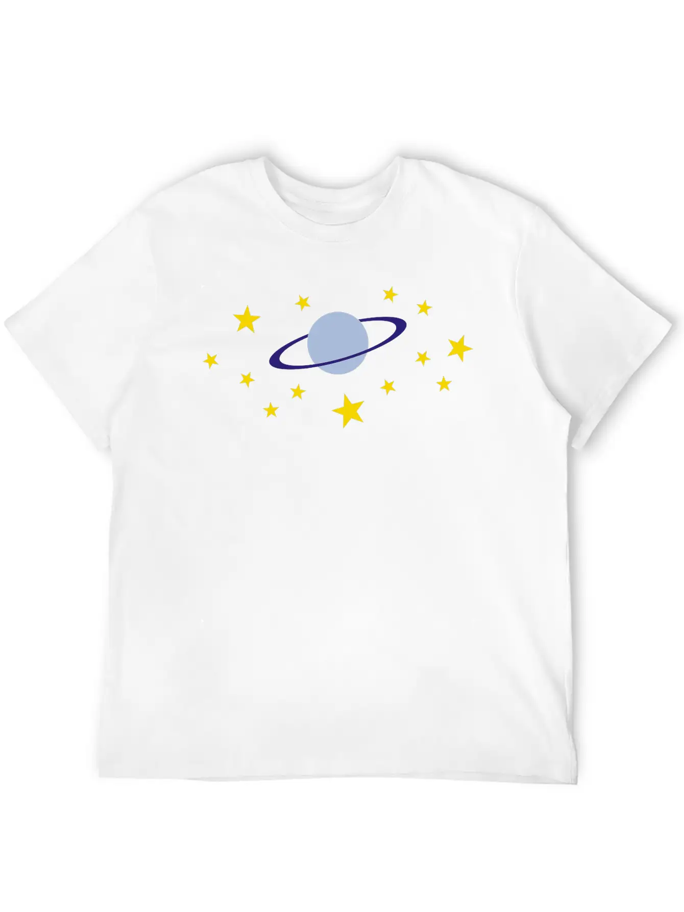 Planet And Stars Casual Graphic T-Shirt – Simple And Comfortable Daily Wear