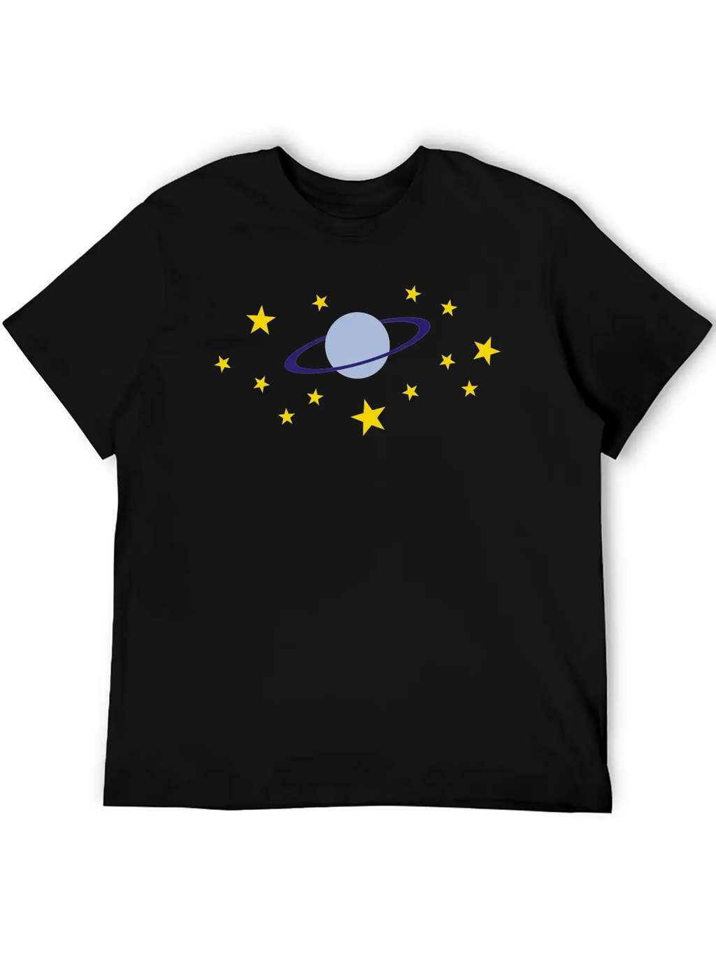 Planet And Stars Casual Graphic T-Shirt – Simple And Comfortable Daily Wear