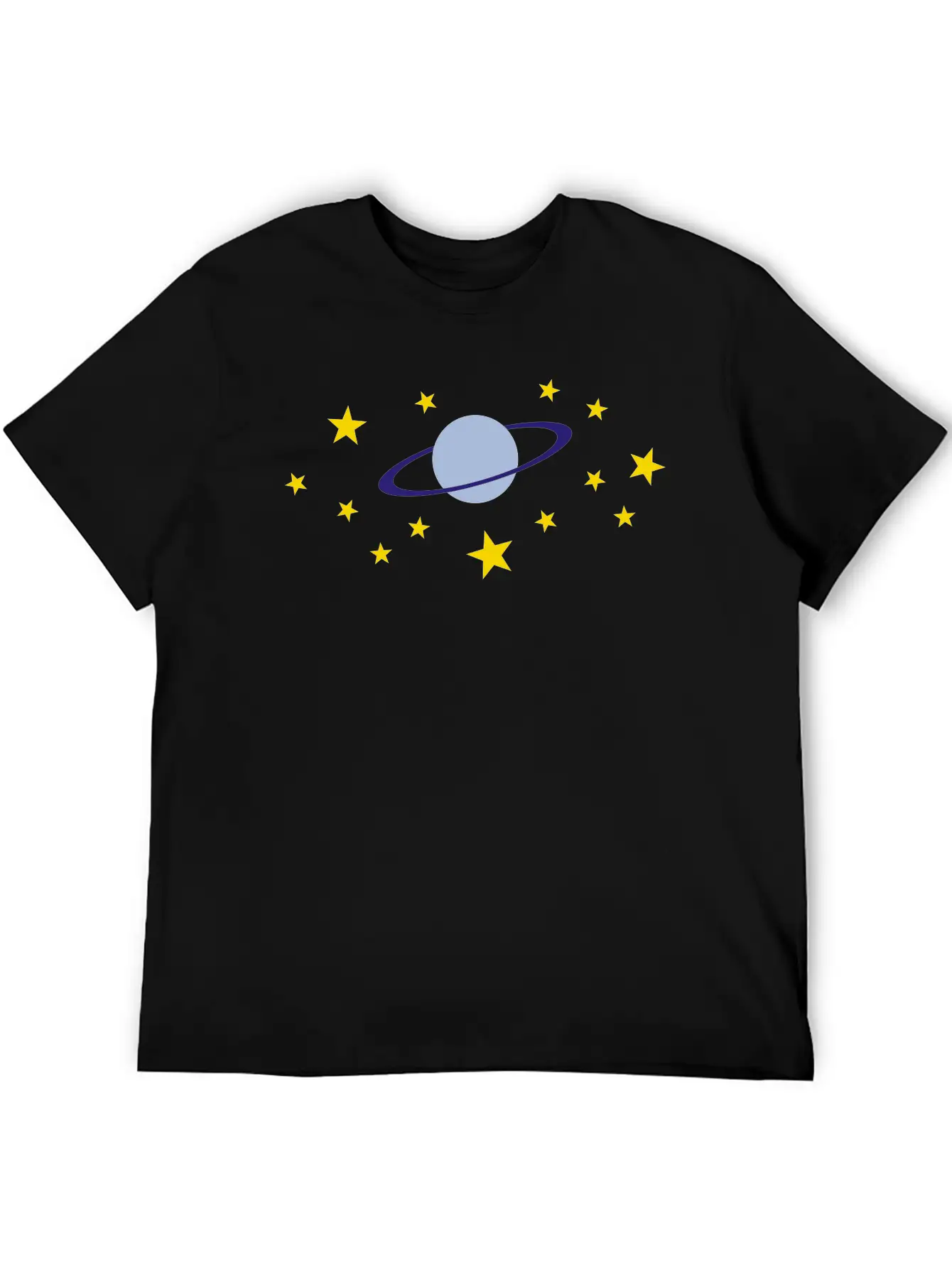 Planet And Stars Casual Graphic T-Shirt – Simple And Comfortable Daily Wear